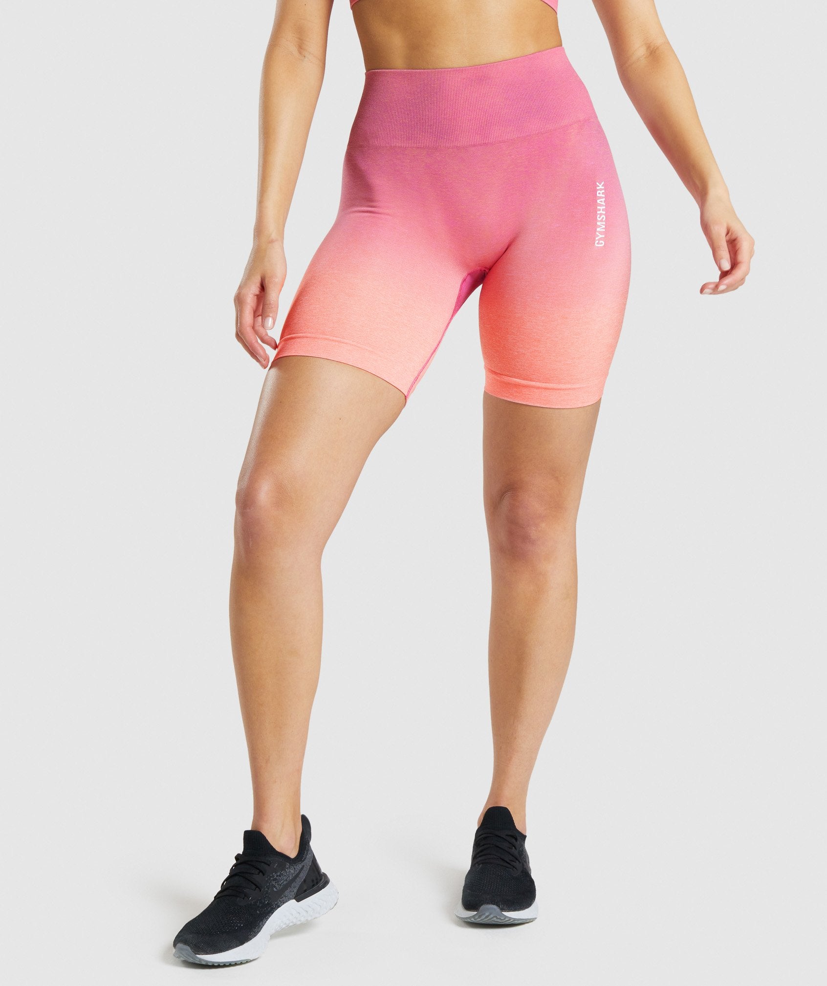 Gymshark Adapt Ombre Seamless Shorts - Orange Marl/Pink