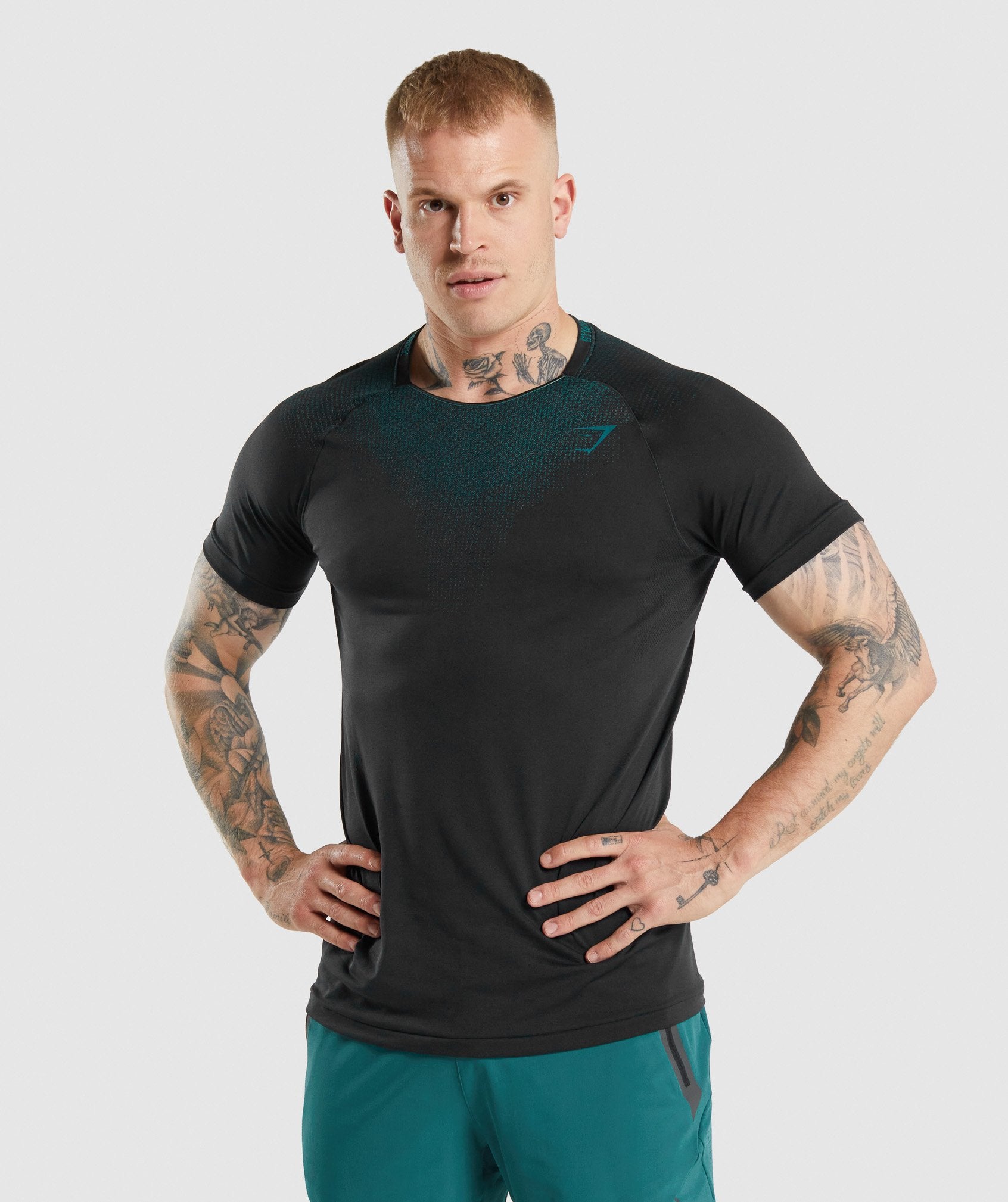 Gymshark Horizon Graphic Longline Tee - Black