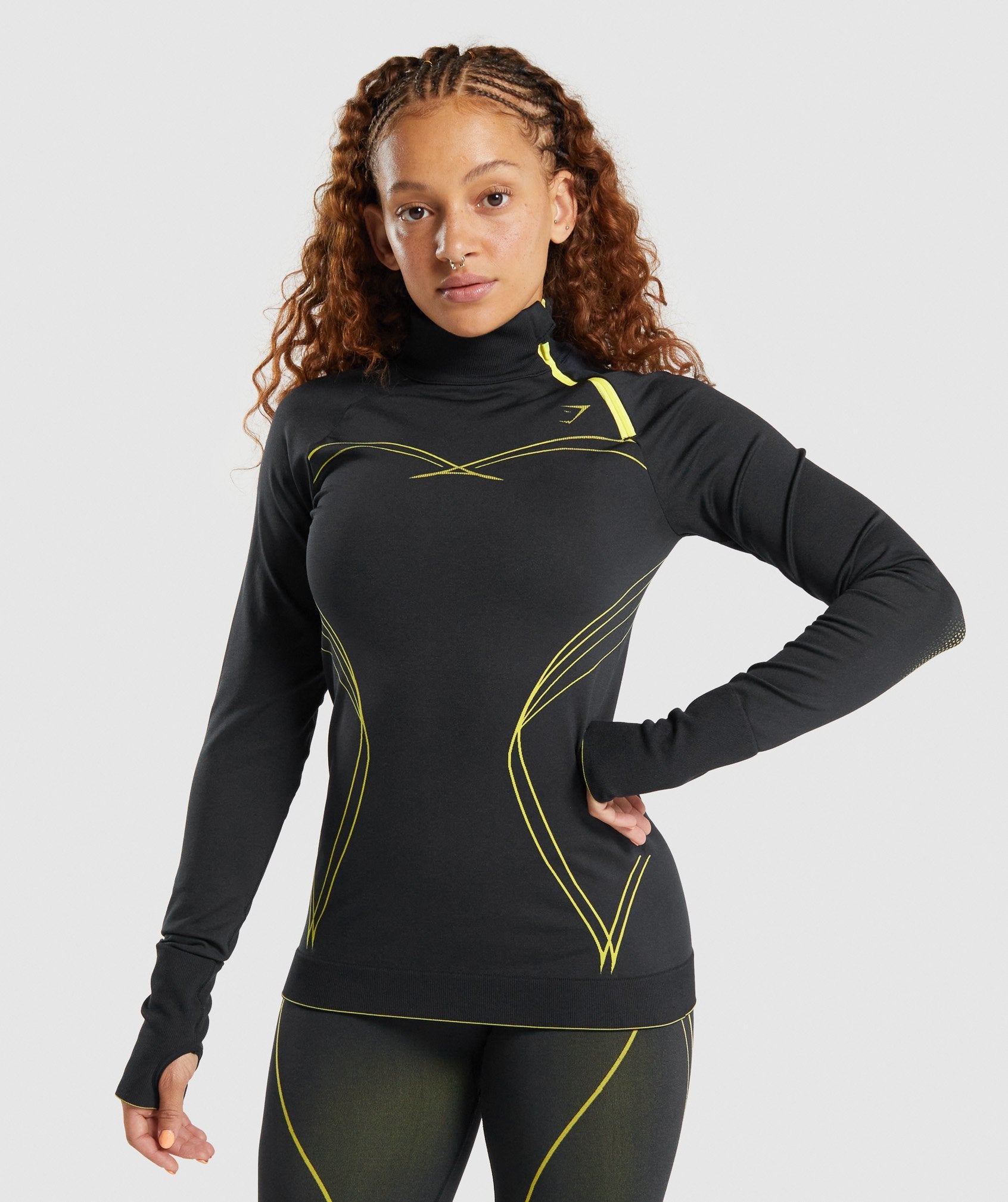 2XU Womens Alpine MCS Thermal Compression Top (Black/Gold)