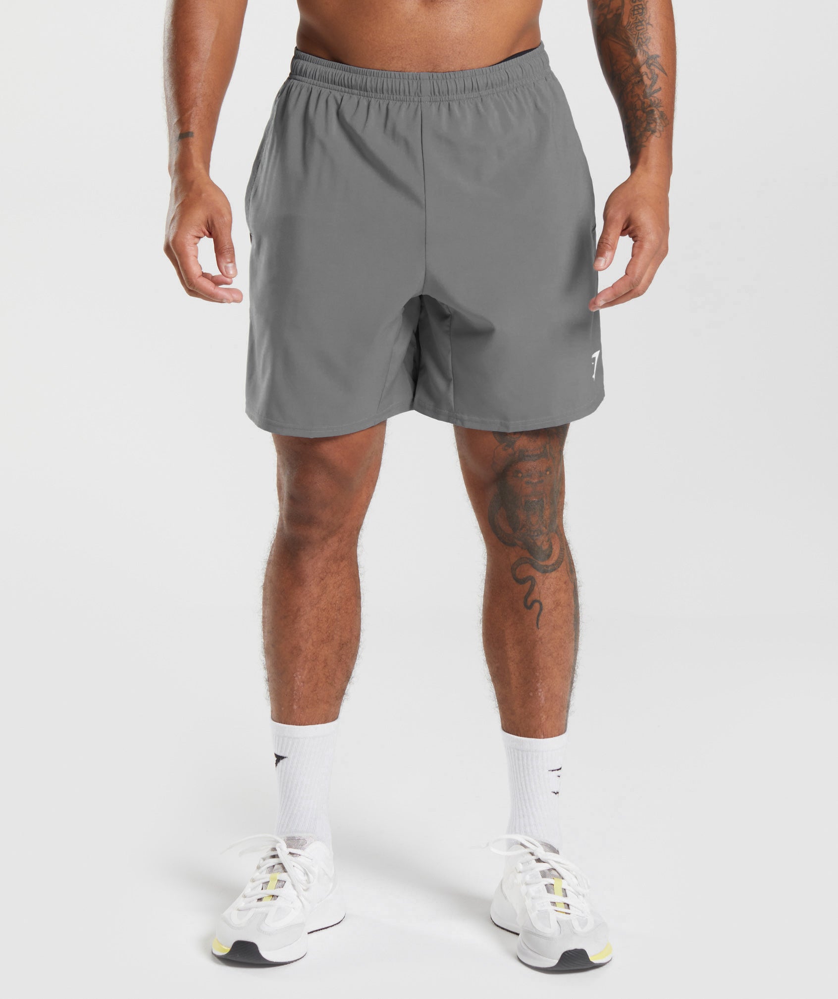 Gymshark Men's Arrival Slim Fit 7 Lightweight Shorts JH9 Dark Green SMALL