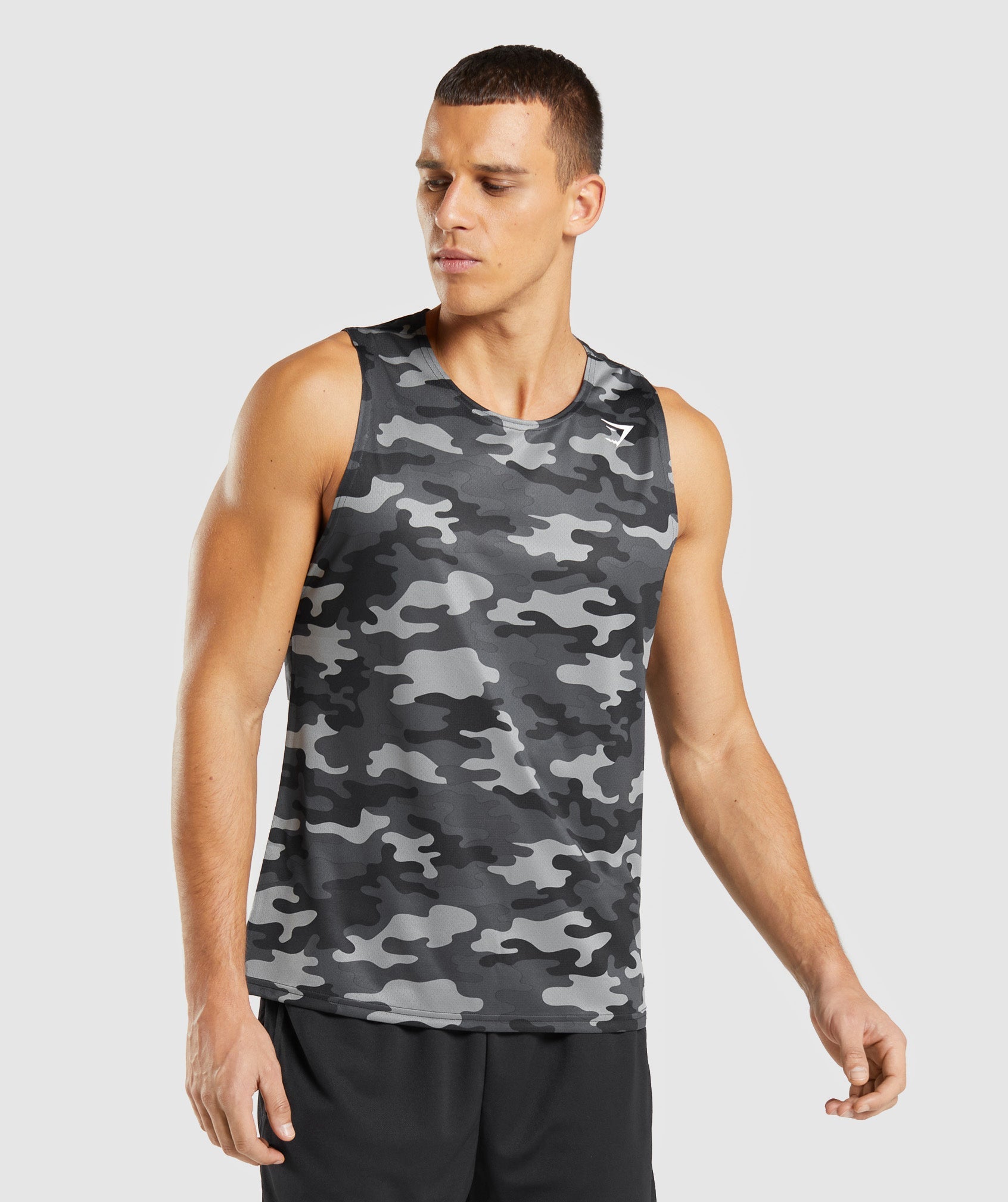 Gymshark Arrival Tank - Grey Print