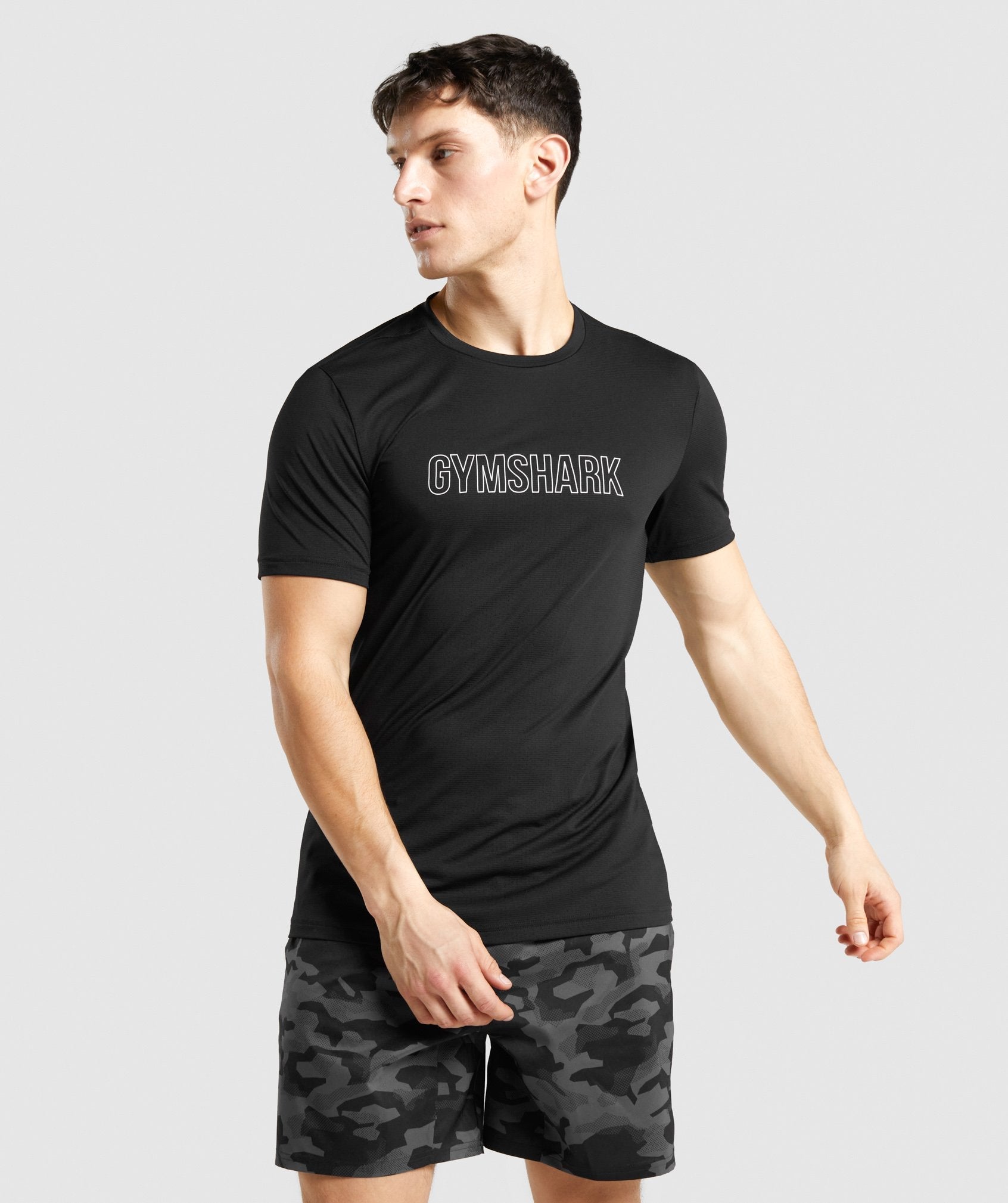 GYMSHARK Arrival Slim Black T-shirt for Men