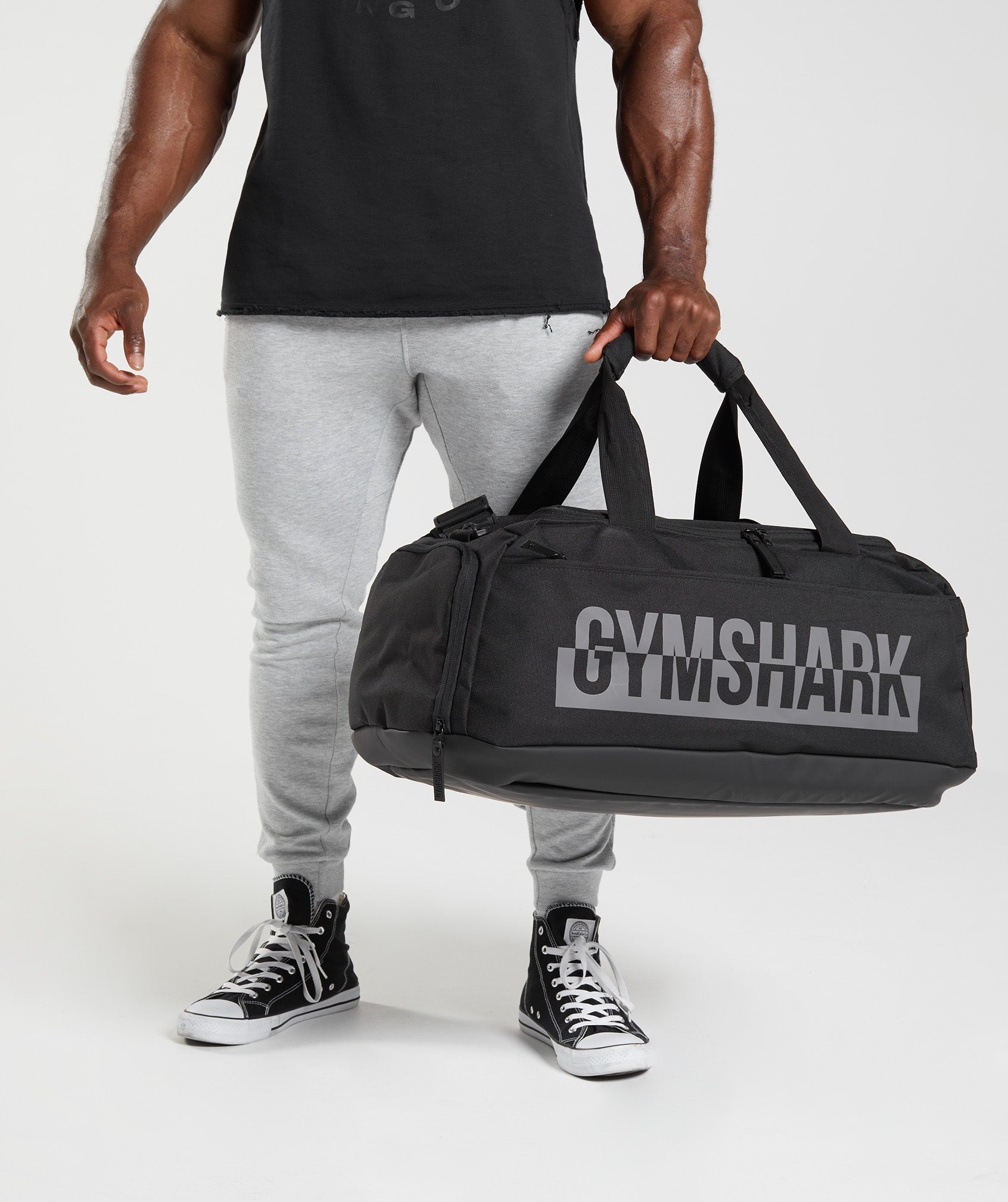 Heavy Duty Clear Duffel Gym Bag V2 - Bold Black