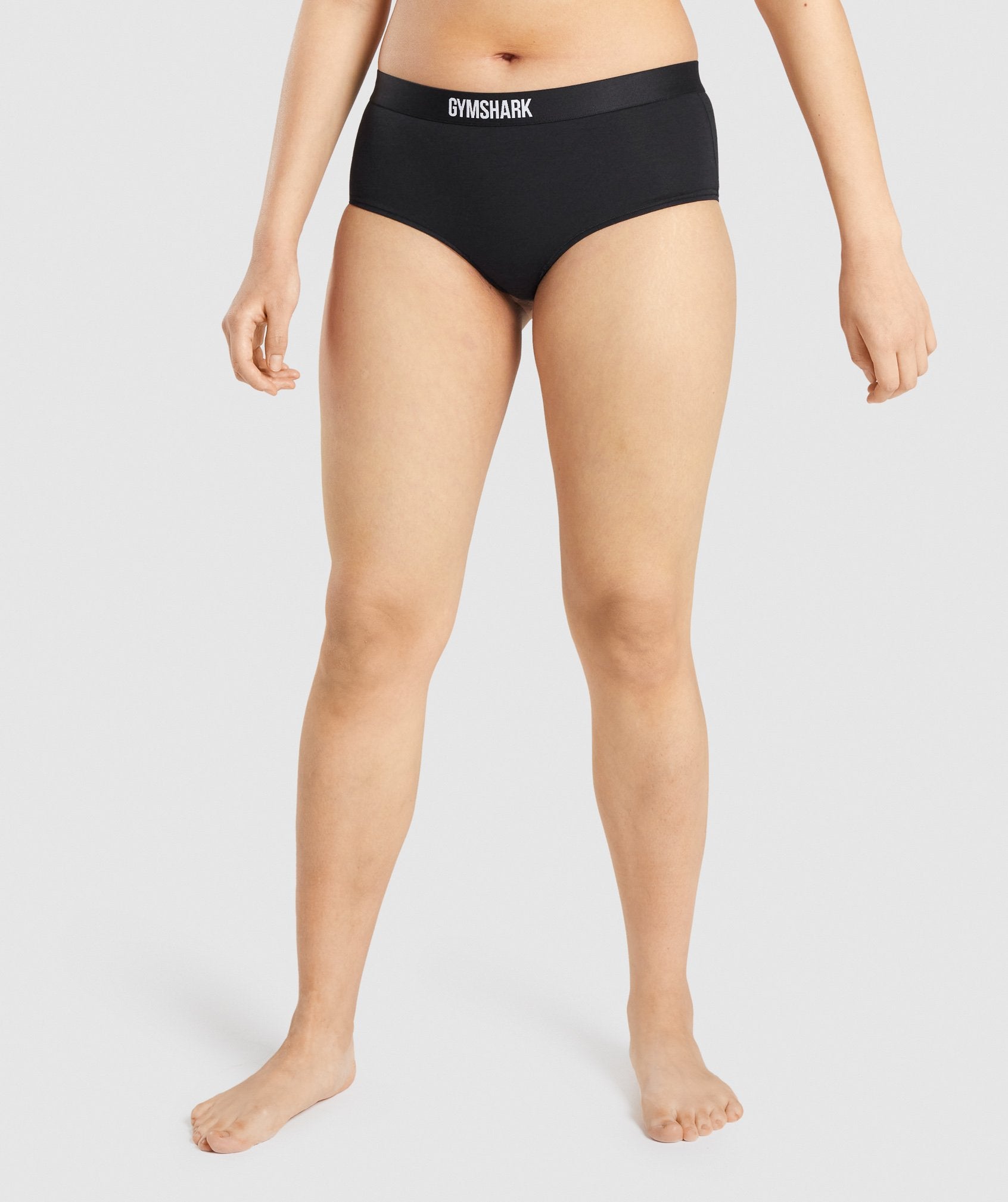 Gymshark Cotton Womens Boy Shorts - Black – Start Fitness