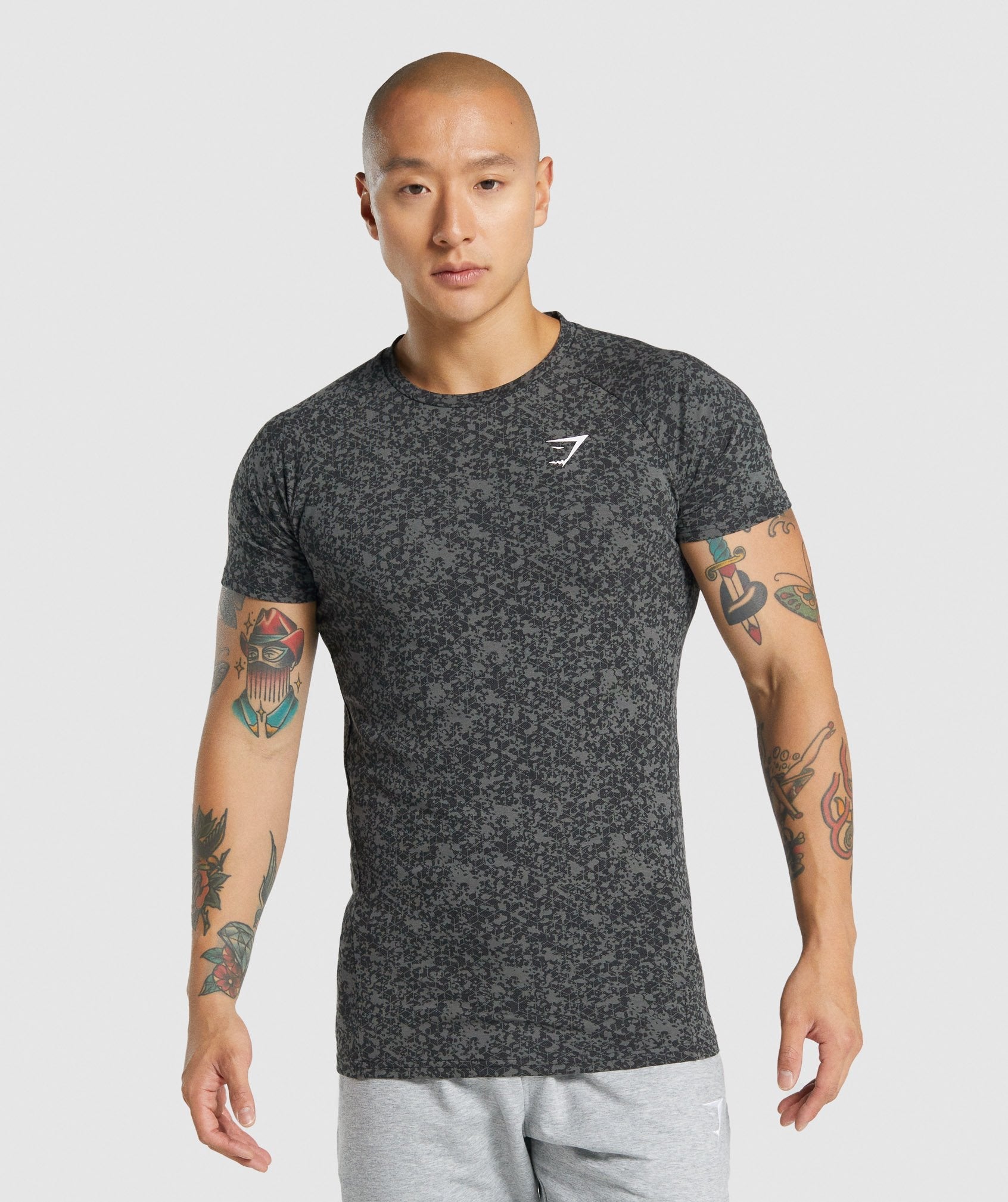 Gymshark Critical 2.0 T-Shirt - Charcoal Print