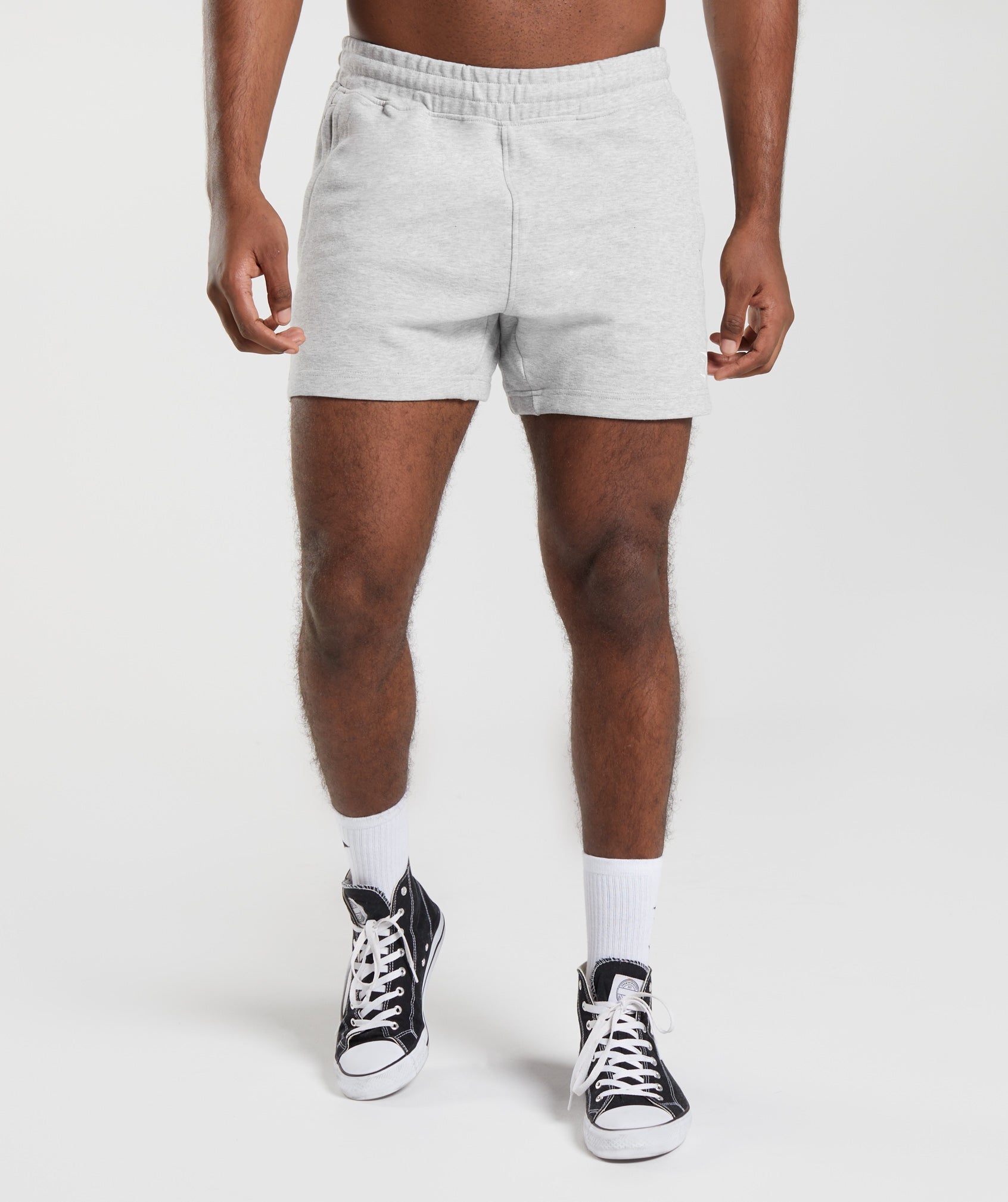 Gymshark React 5 Shorts - Light Grey Core Marl
