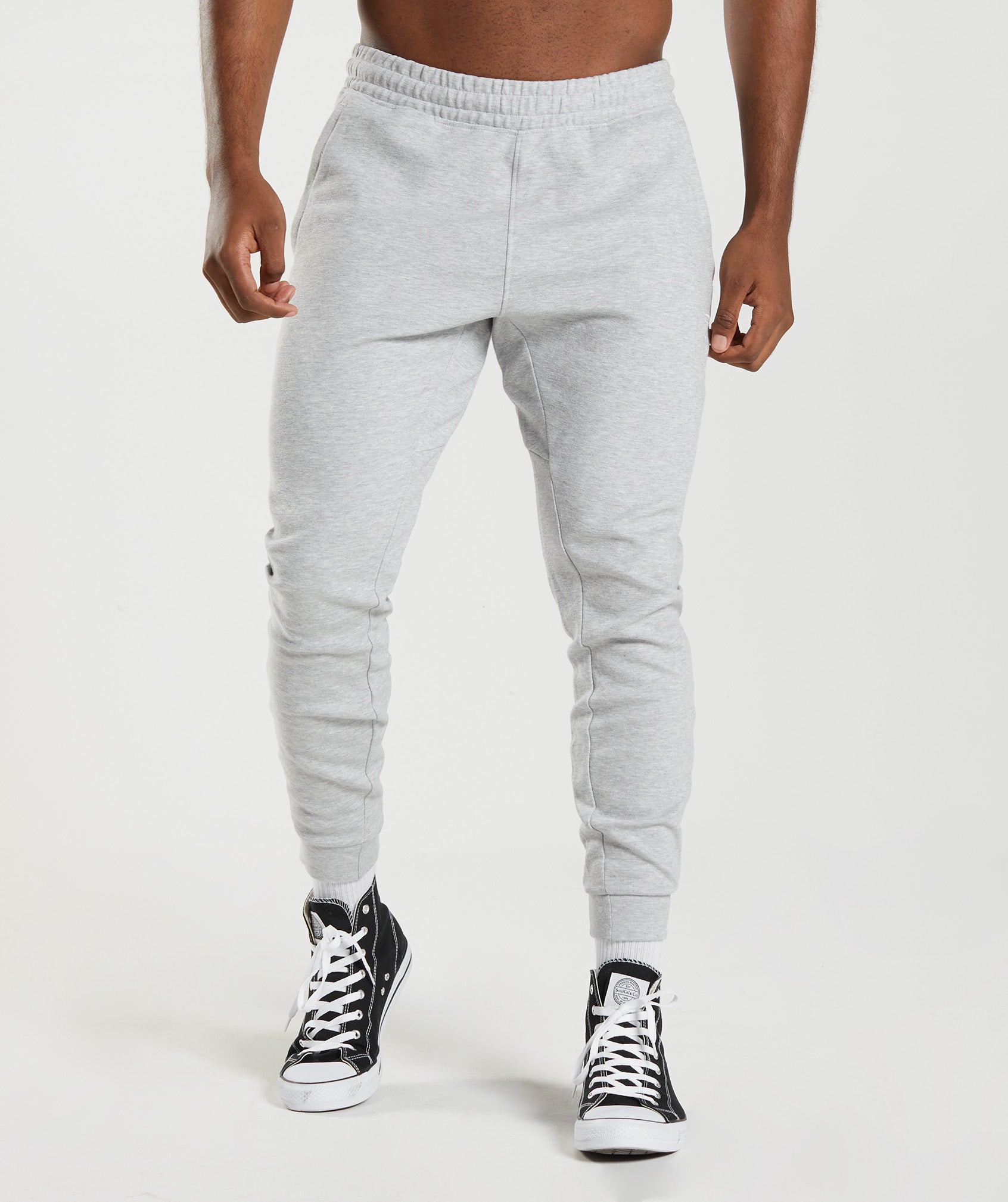 Reebok small logo sweatpants in light gray