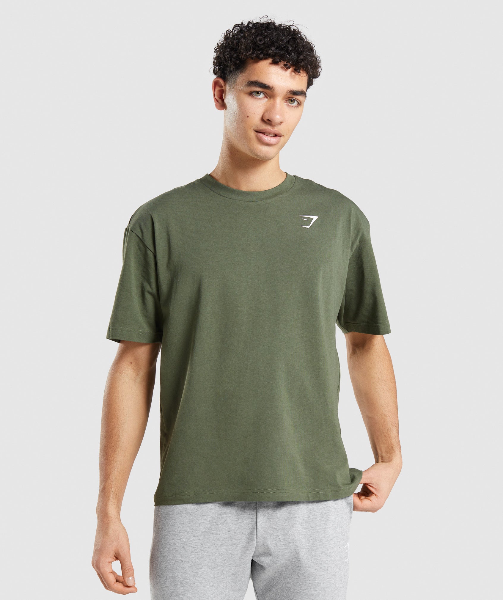 Gymshark Block Oversized T-Shirt - Winter Olive