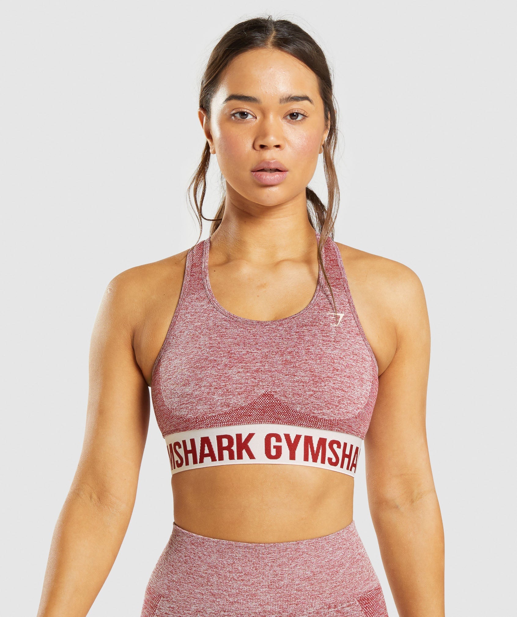 Gymshark Flex Strappy Sports Bra - Burgundy Marl