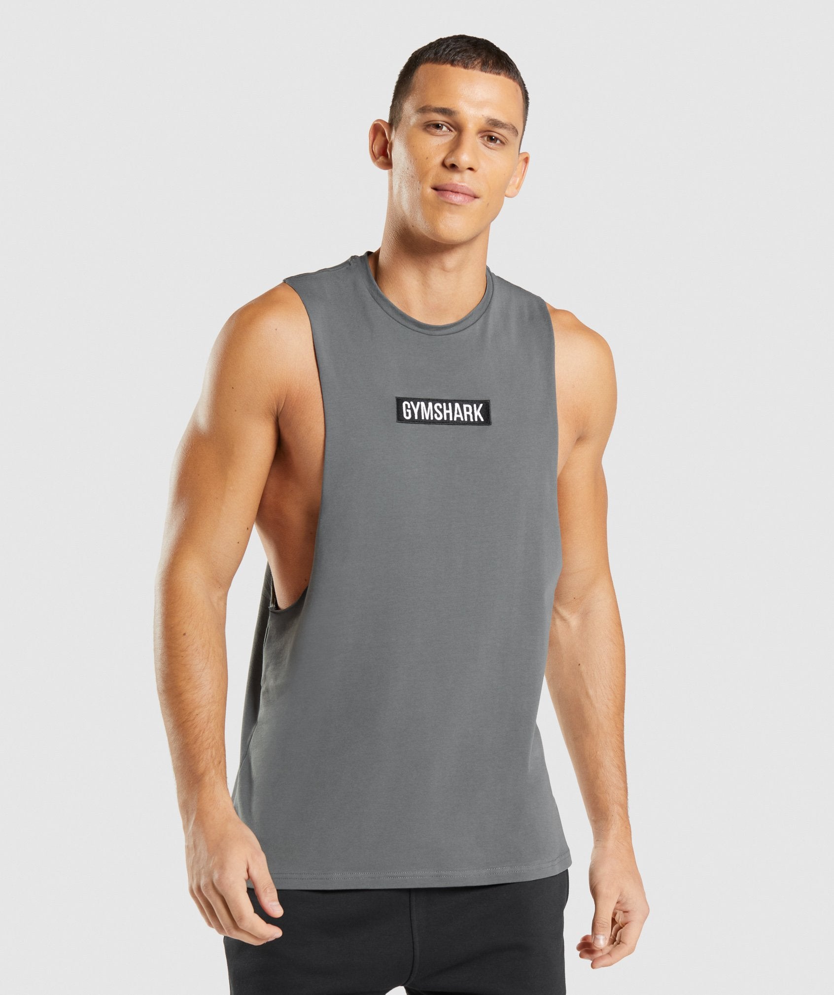 Gymshark Central Drop Arm Tank - Charcoal
