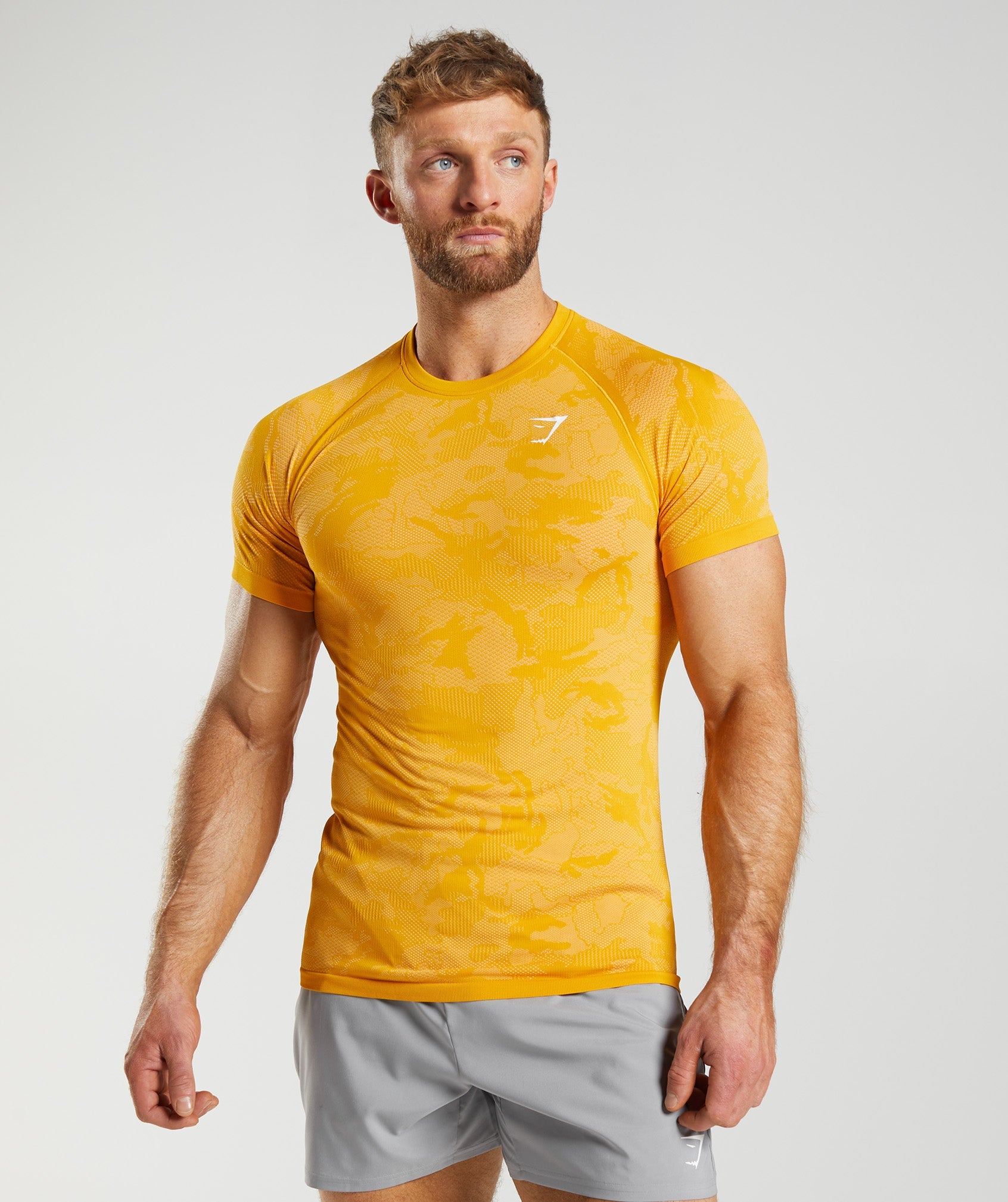Gymshark Geo Seamless Tshirt Round Neck Slim Fit Logo Tee XXL Men