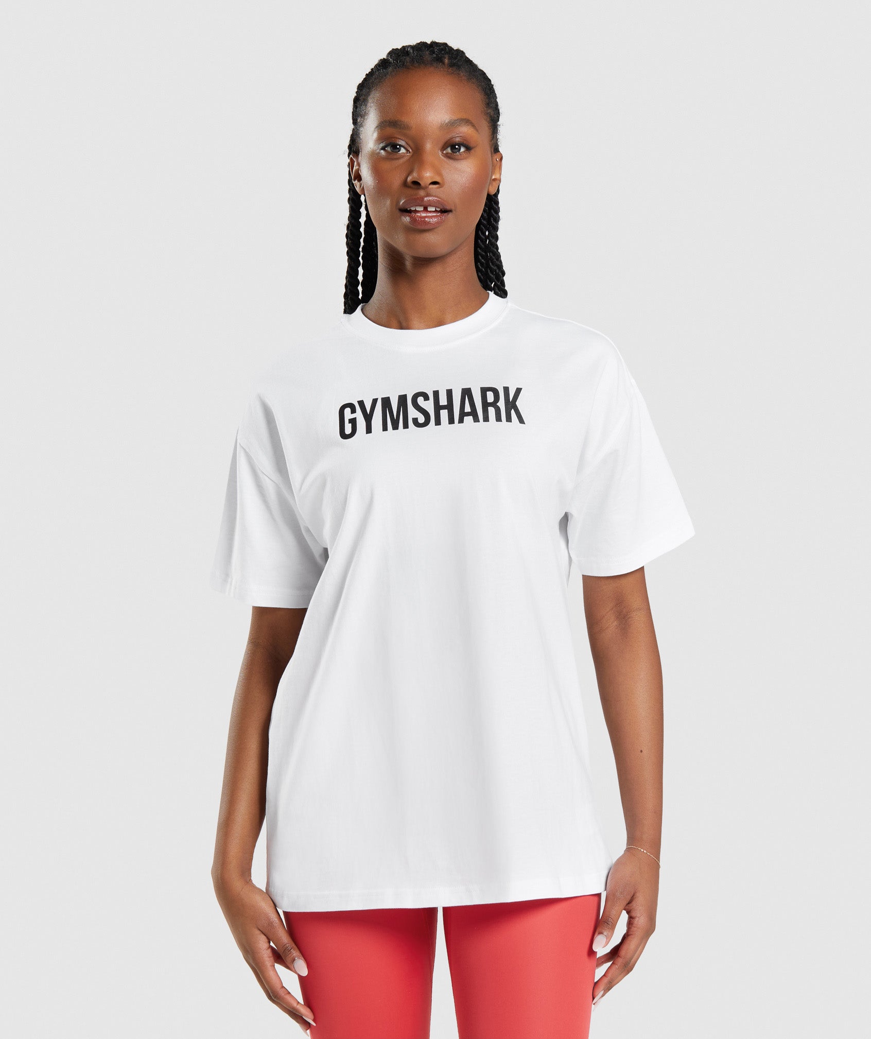 Gymshark Legacy Oversized T-Shirt - White  Gymshark t shirt, Womens  workout outfits, Gym tops women
