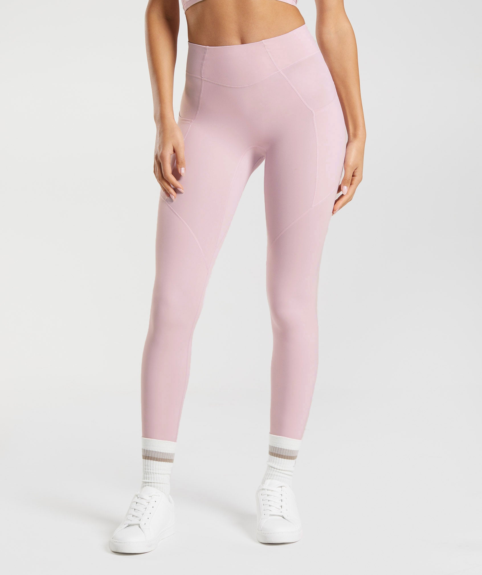 Gymshark SOLD OUT High Rise Baby Pink/ Chalk Pink Dreamy Athletic Leggings  Small