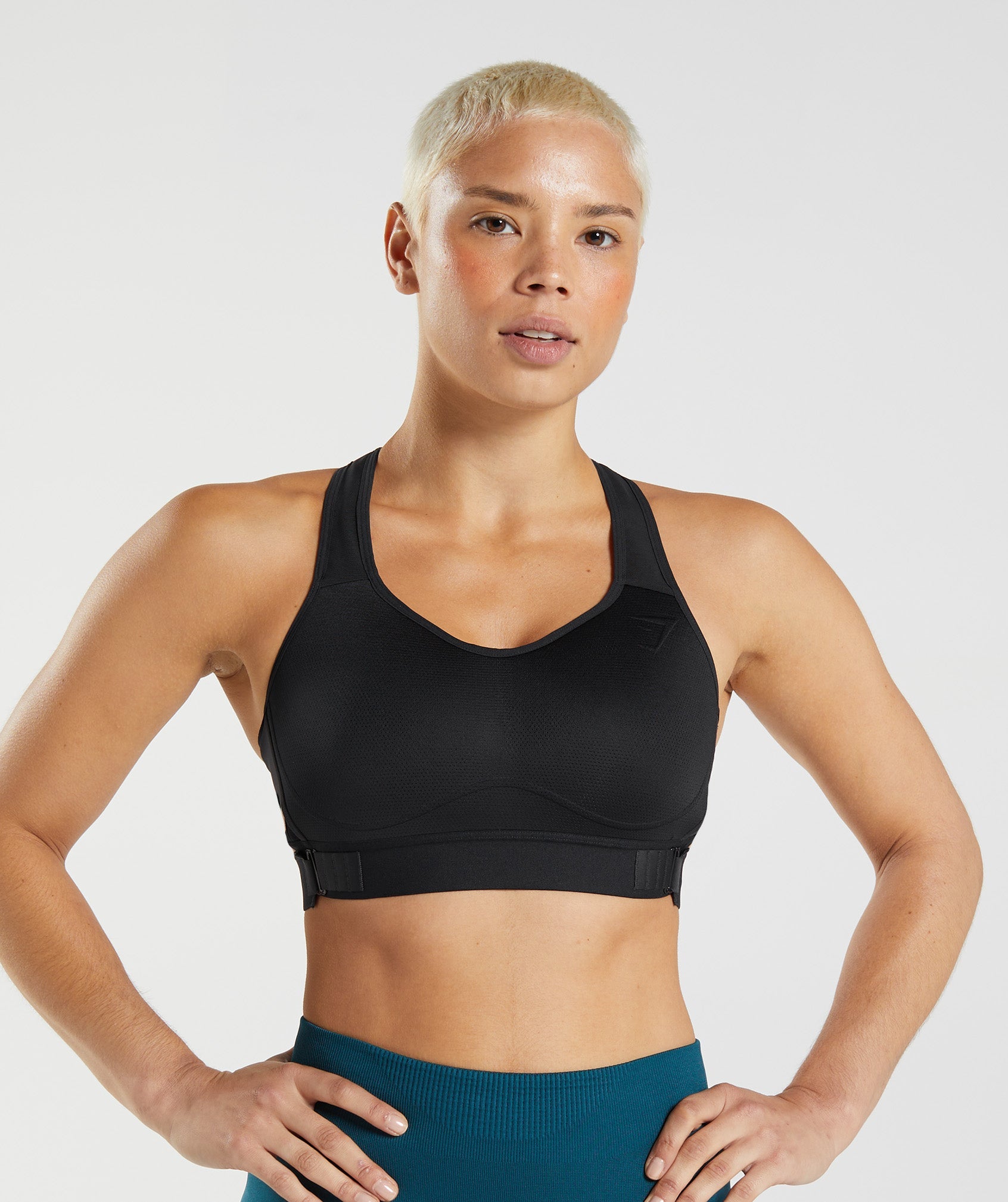 Gymshark Racerback High Support Sports Bra, B/C-E/F - Black