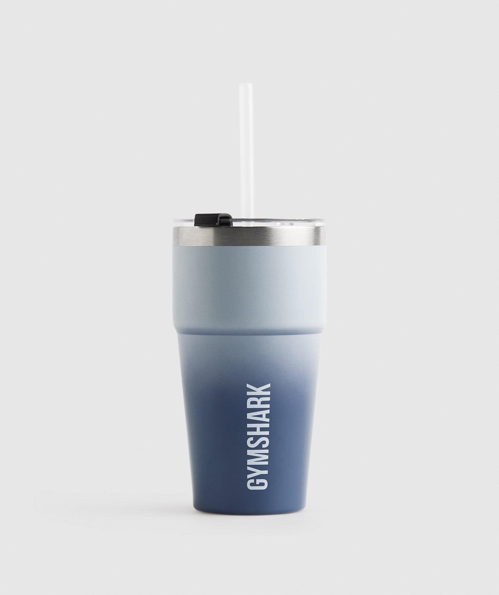 Gymshark Insulated Straw Cup - River Stone Grey/Evening Blue