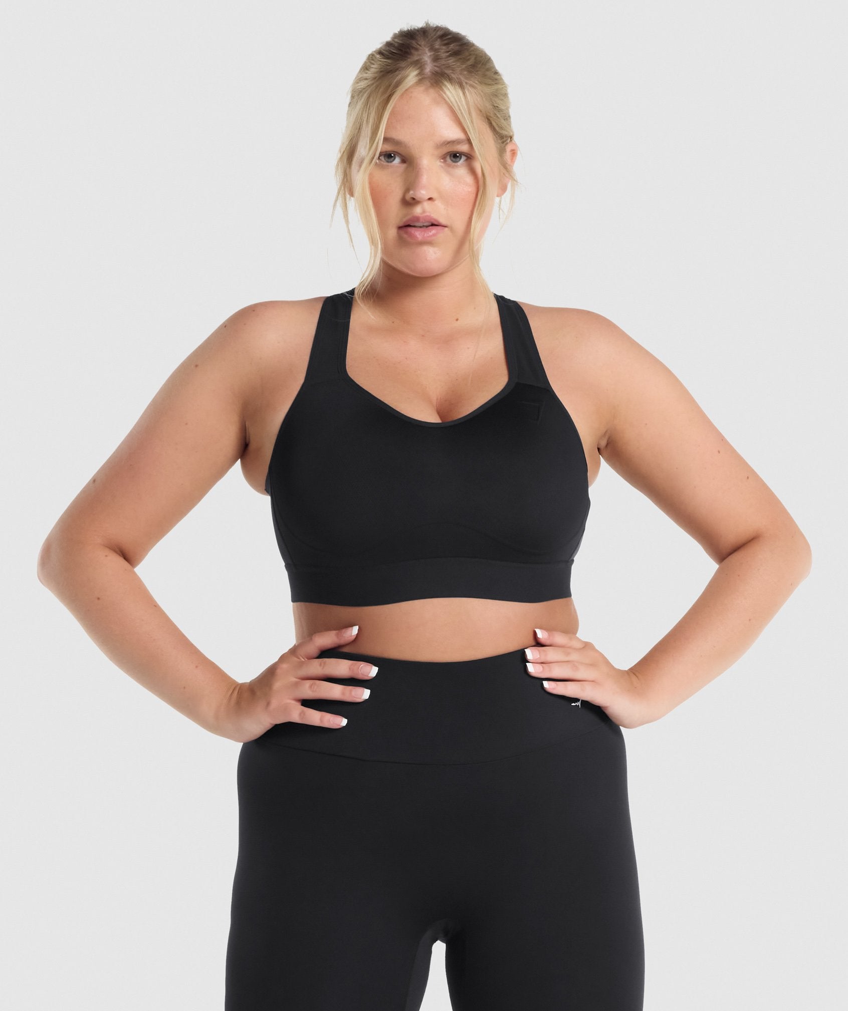 Gymshark High Neck High Support Sports Bra - Black