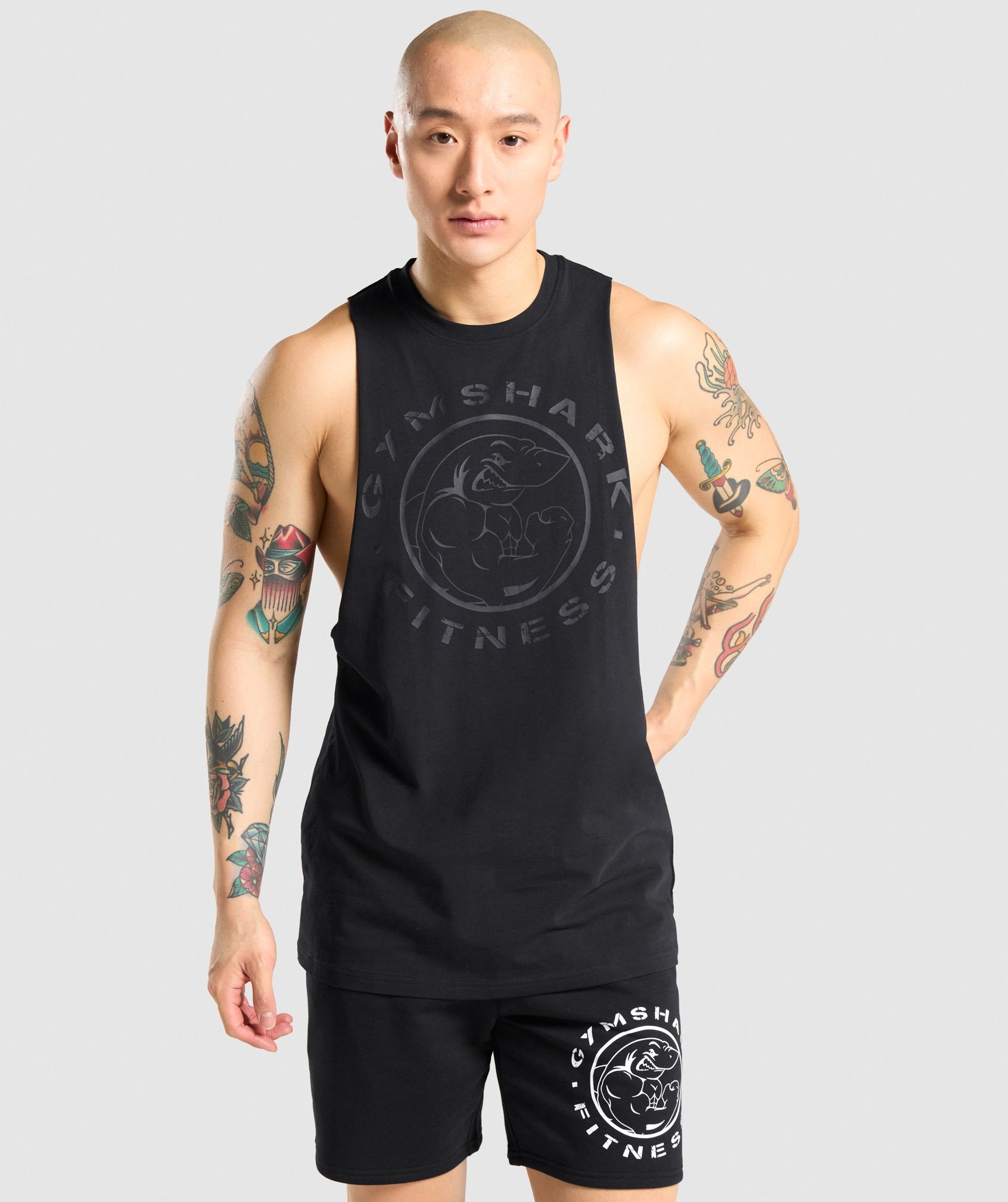 Gymshark Bold Drop Arm Tank - Black