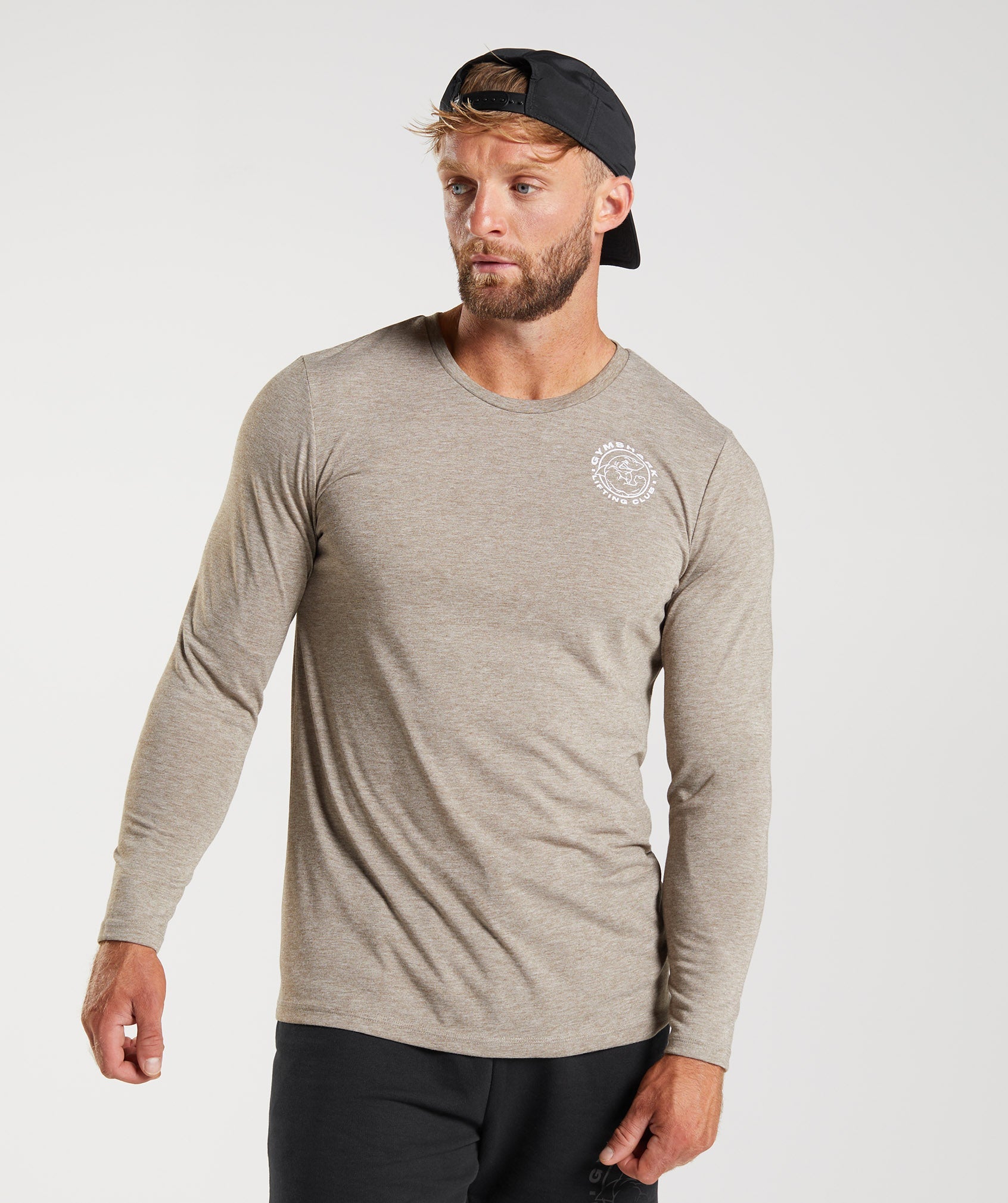 Gymshark Legacy Long Sleeve T-Shirt - Limestone Marl