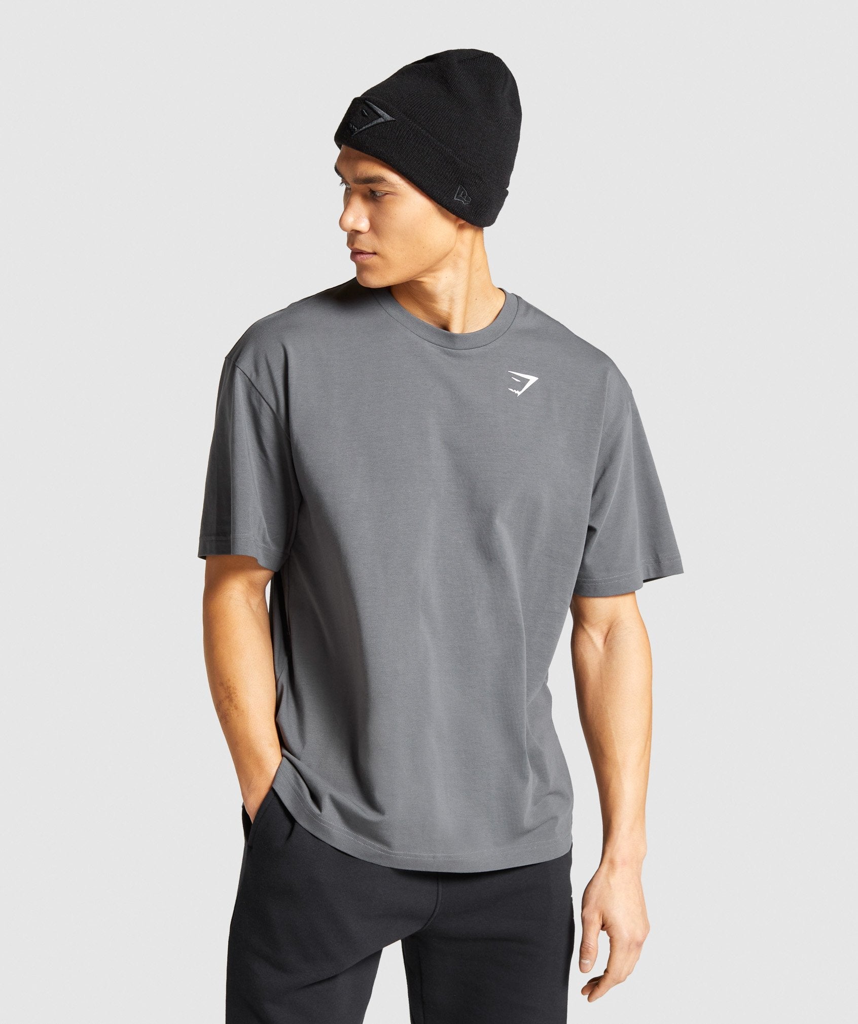 Gymshark Essential Oversized T-Shirt - Charcoal Grey Homme