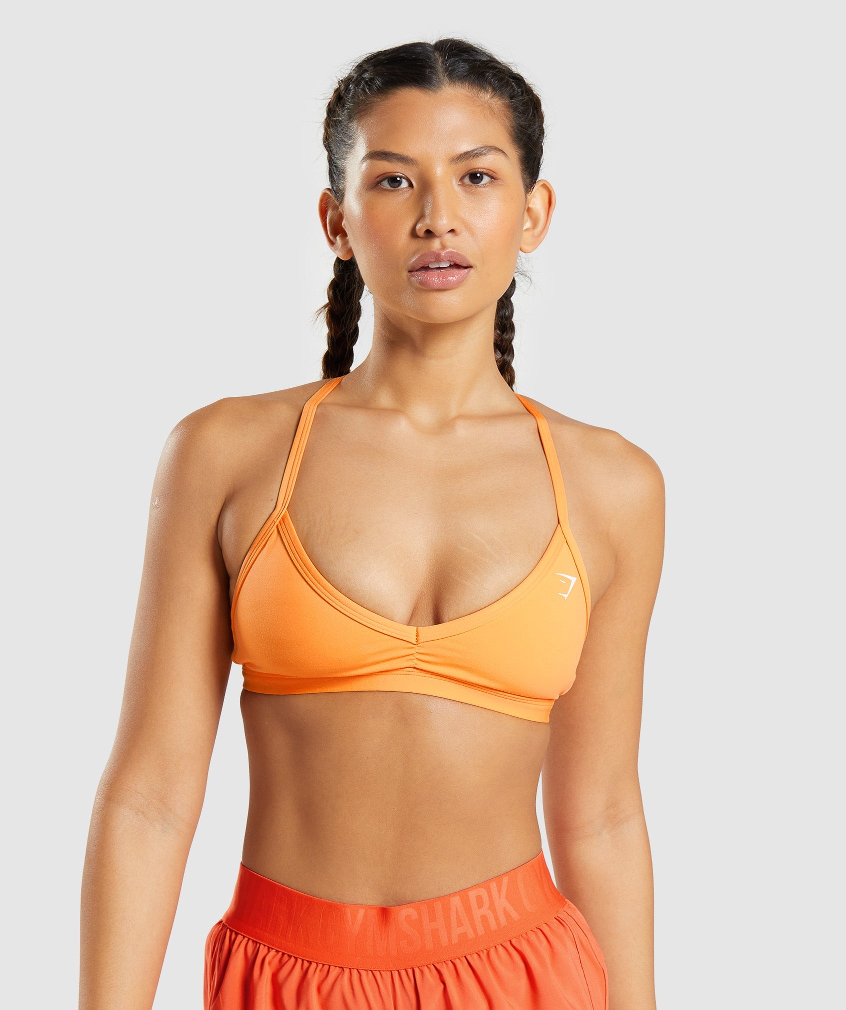 Gymshark High Support Sports Bra size Small Apricot Orange Racer back