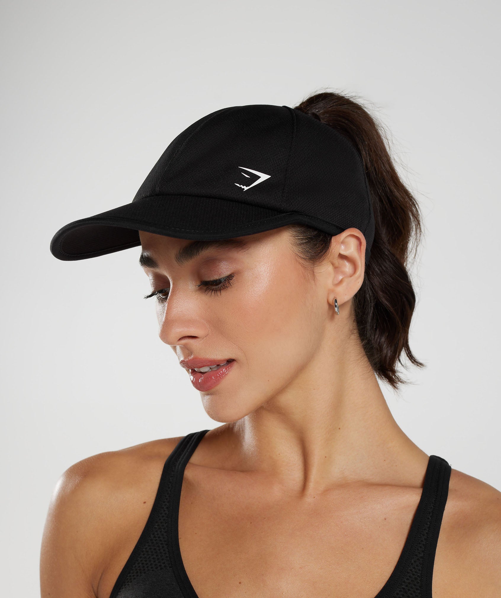 Ponyback Ponytail Running Hat | Sporty Fit - L/XL / Black | Magnetic Ponytail Hat