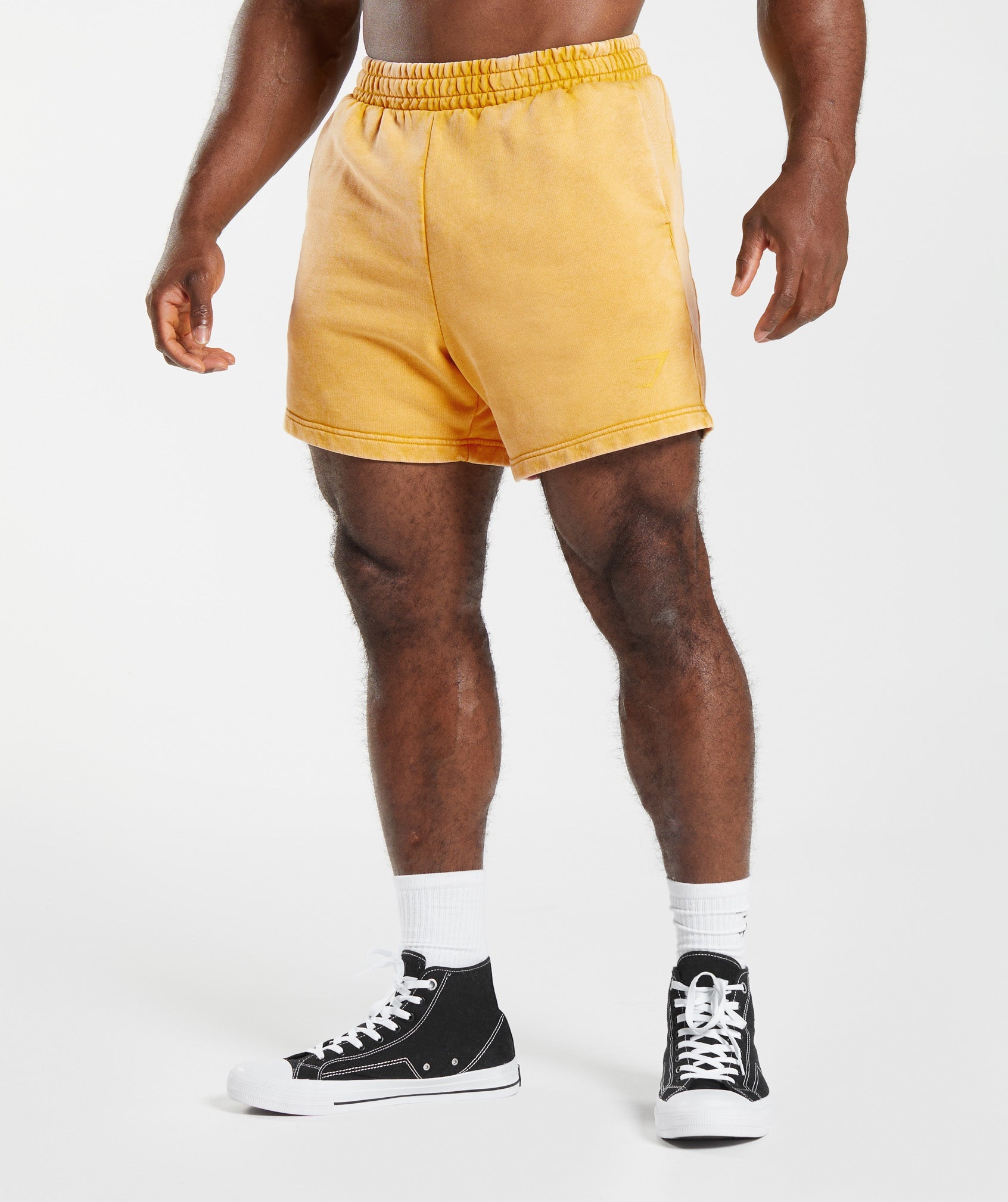 Gymshark Power Washed 5 Shorts - Sunny Yellow