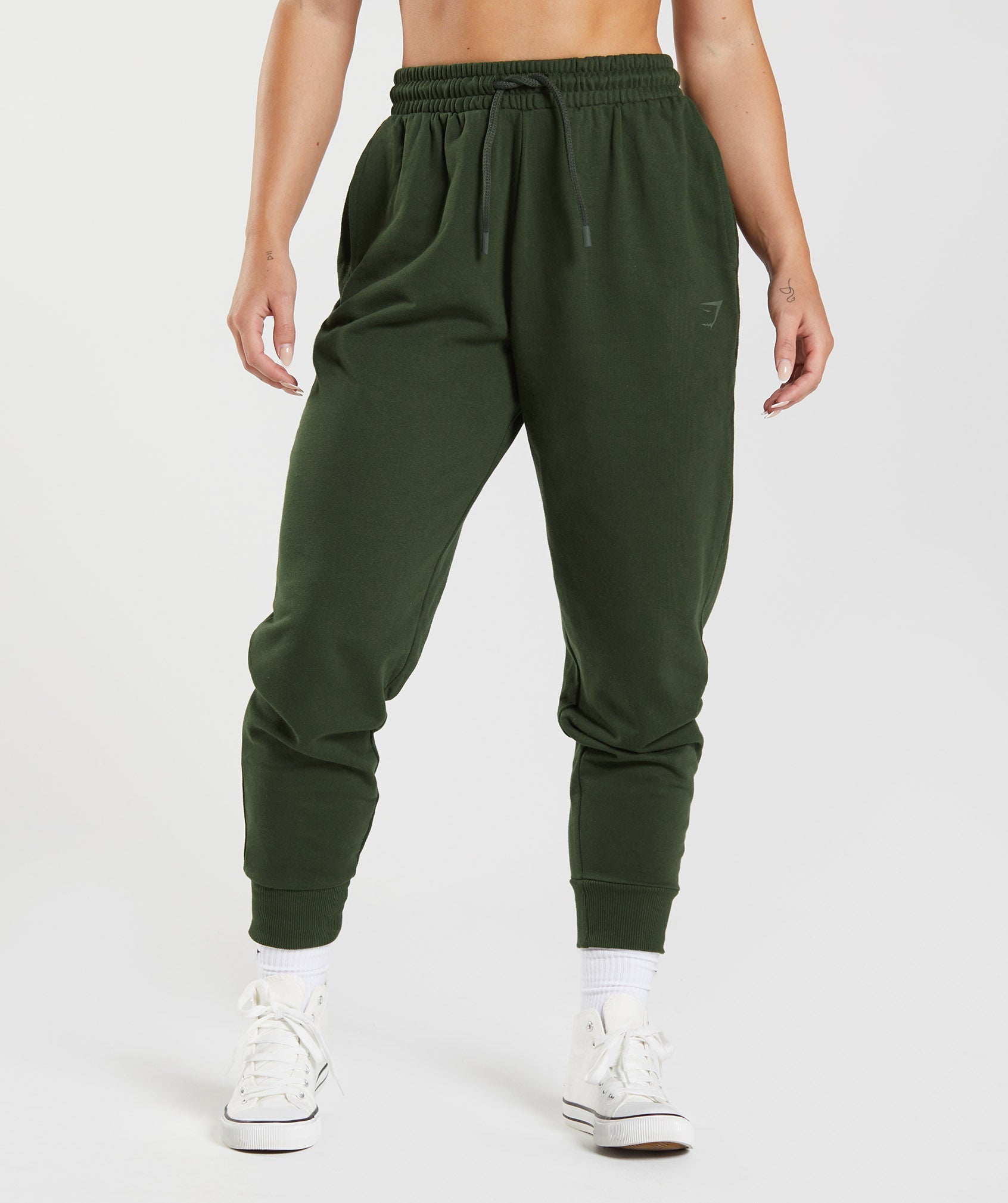 Gymshark, Pants & Jumpsuits, Gymshark High Rise Track Pants Olive S