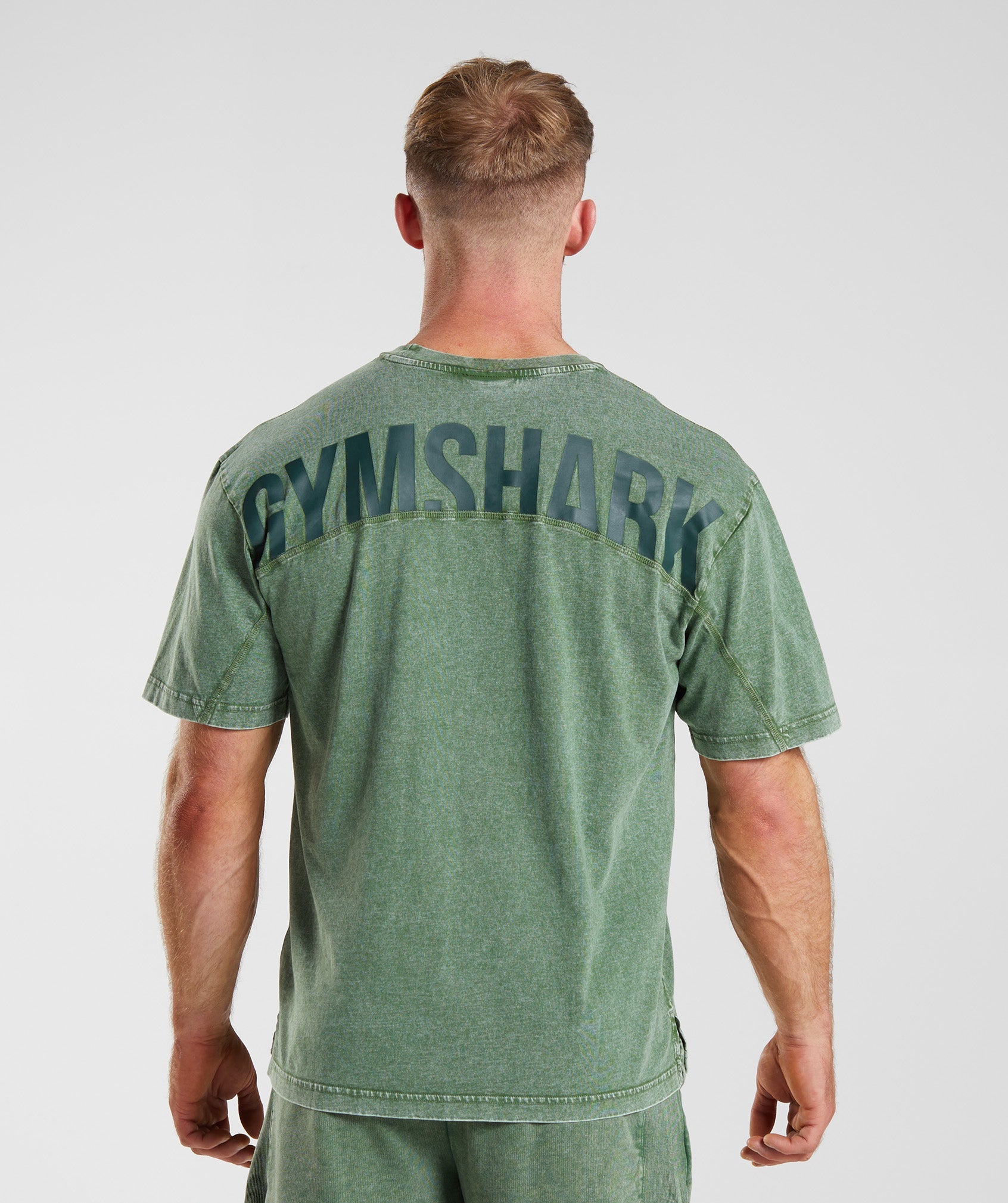 Gymshark Power Washed T-Shirt - Iguana Green