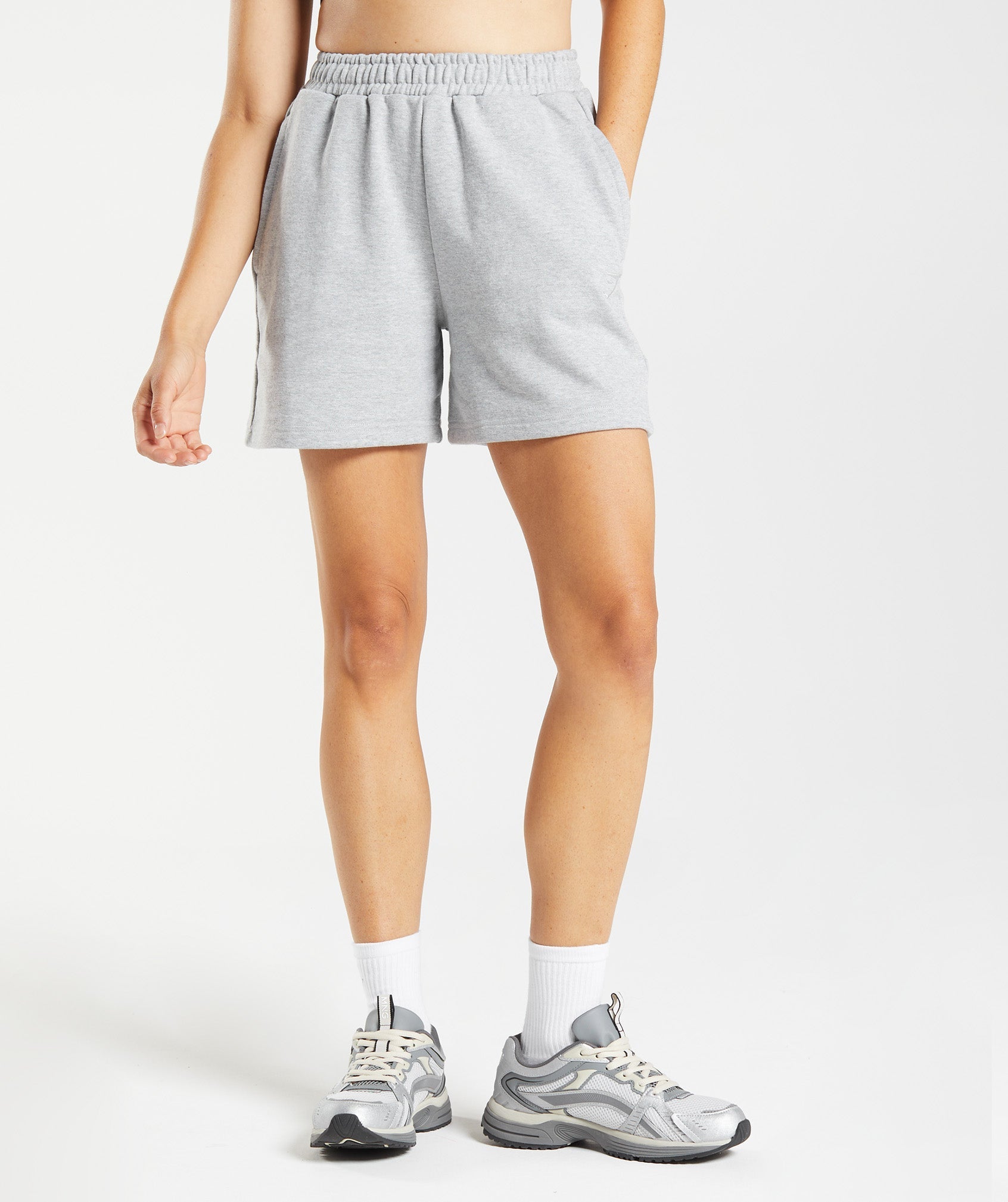 Gymshark Rest Day Sweats Shorts - Light Grey Core Marl