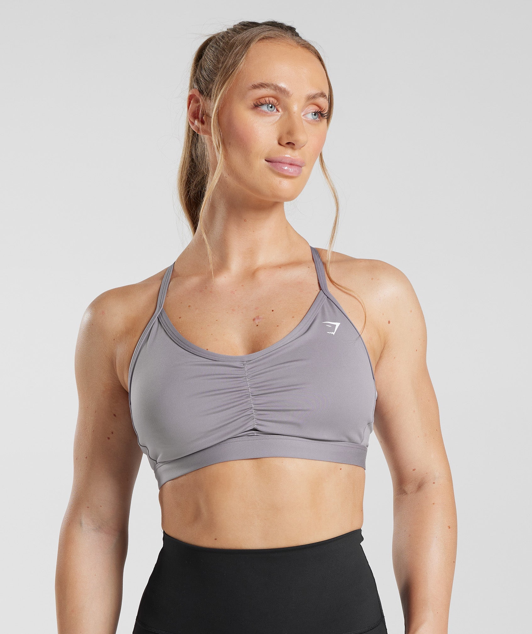 Gymshark Ruched Training Sports Bra - Grey Size L - $20 (33% Off Retail) -  From Claire