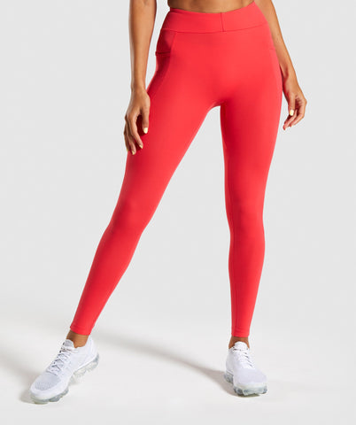 MeMoi Fever Red Faux Leather Leggings