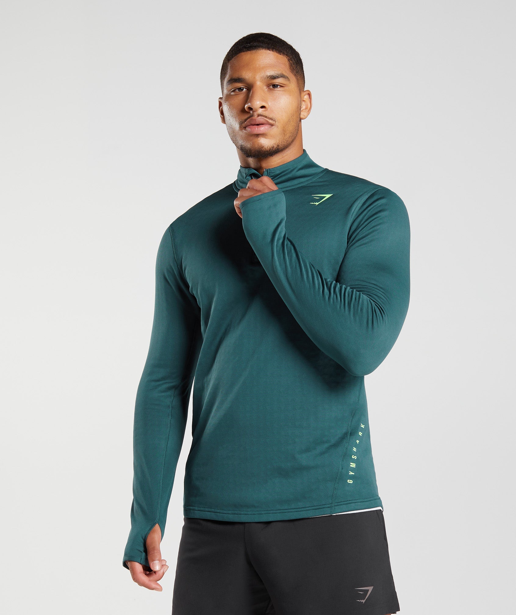 Gymshark Sport Seamless 1/4 Zip - Navy/Denim Teal