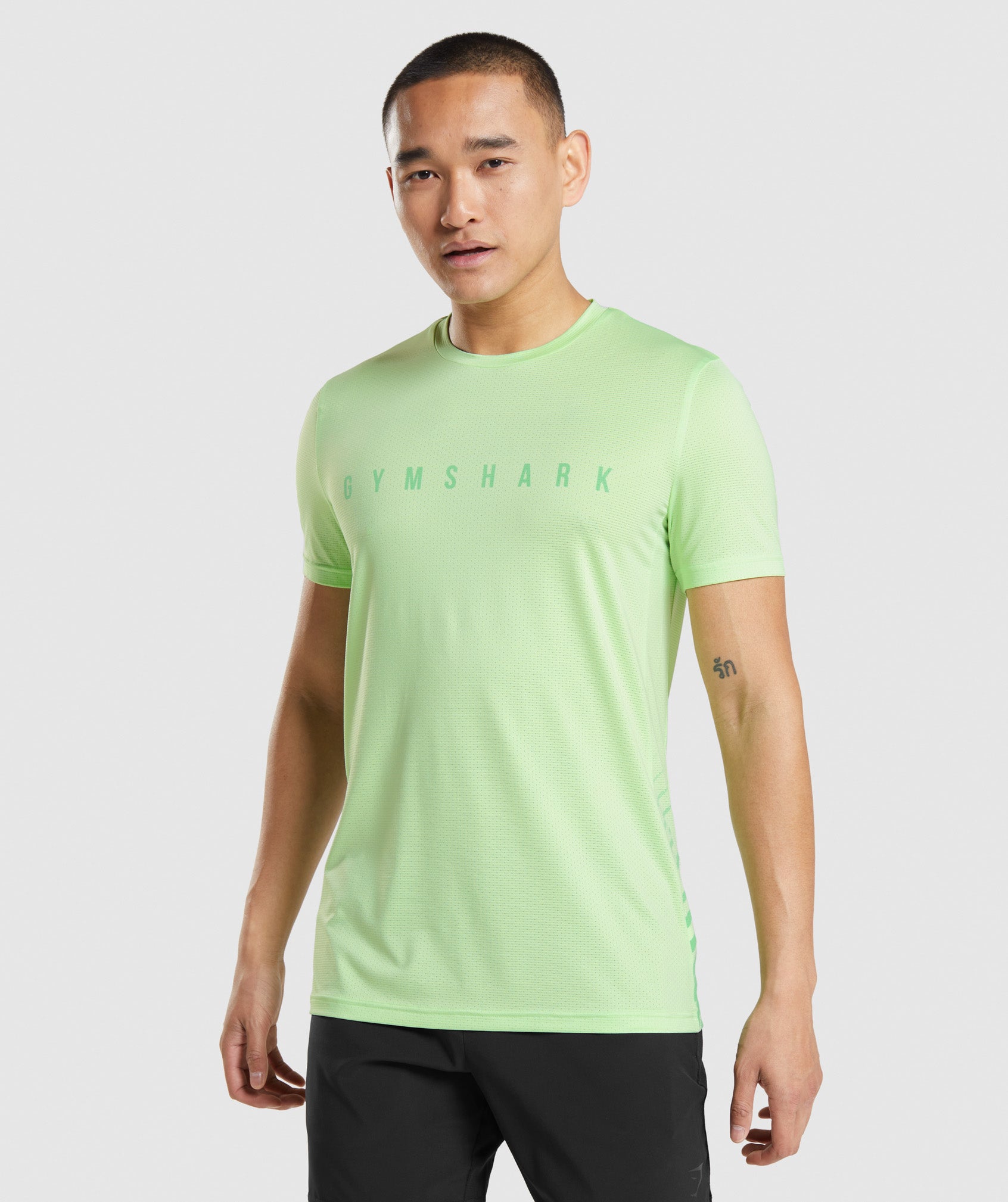 Gymshark Sport Stripe T-Shirt - Bali Green