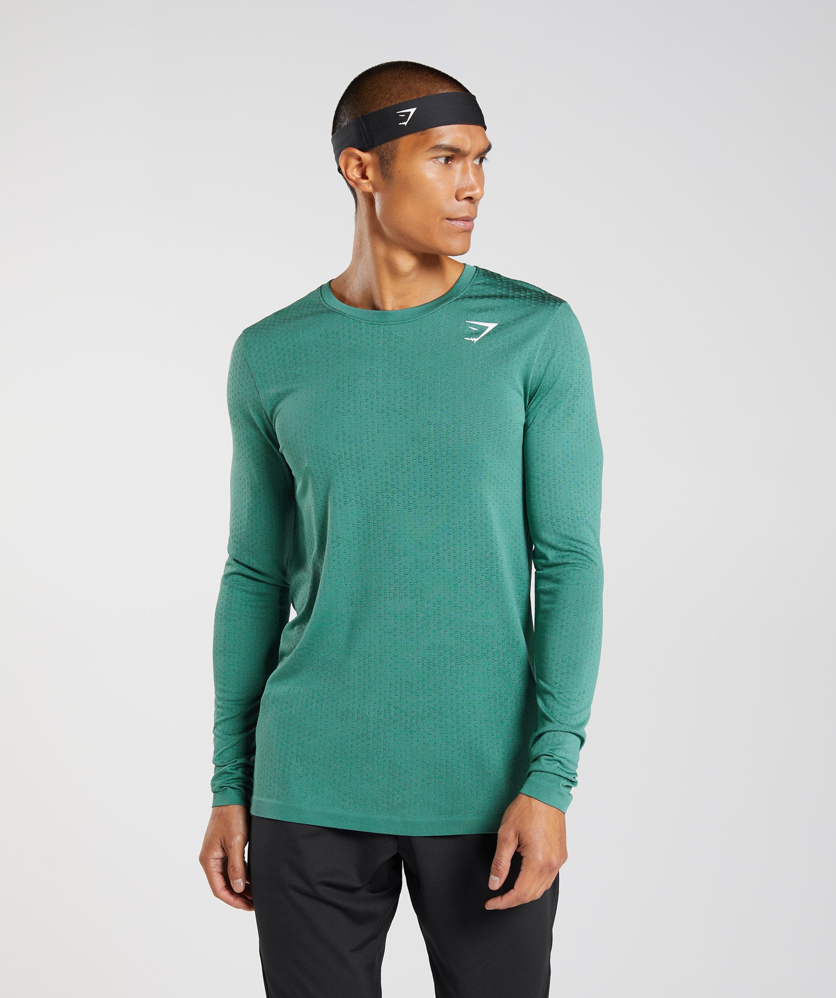 Gymshark Sport Seamless Long Sleeve T-Shirt - Hoya Green/Woodland