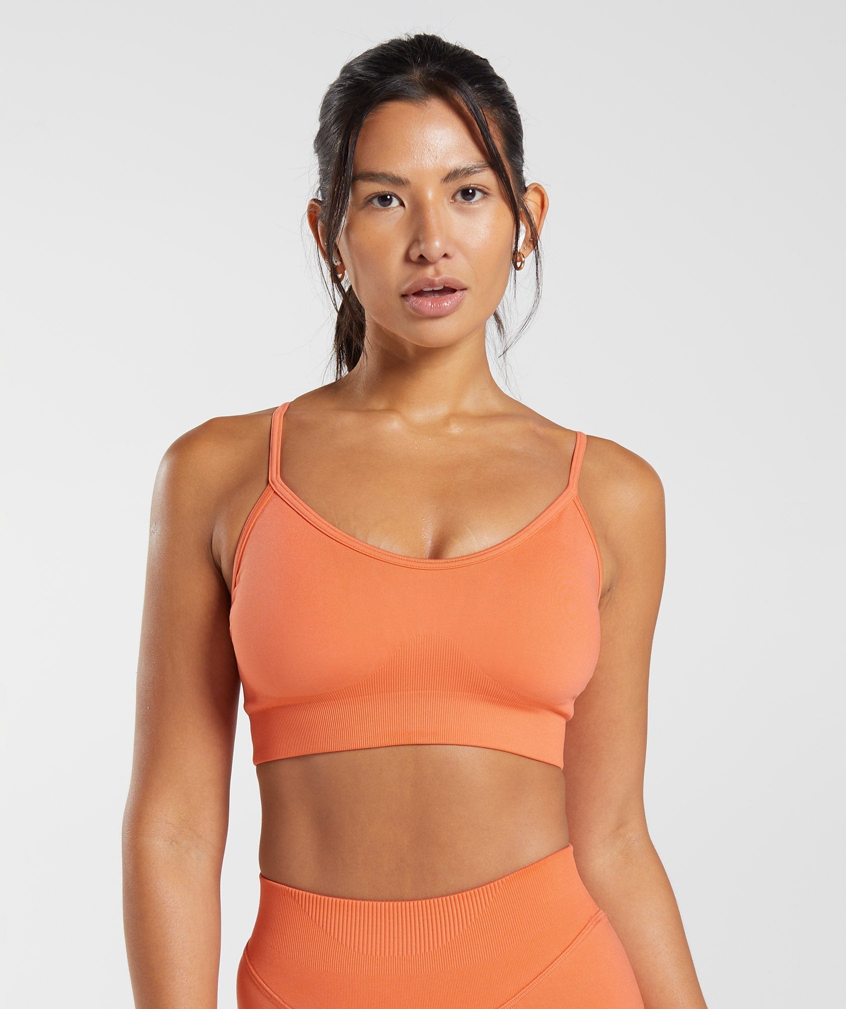 GYMSHARK WOMENS SPORTS Bra Ruched Orange Sports Bra Size XS £21.99 -  PicClick UK