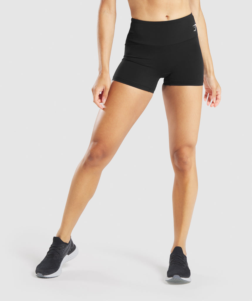 womens black workout shorts