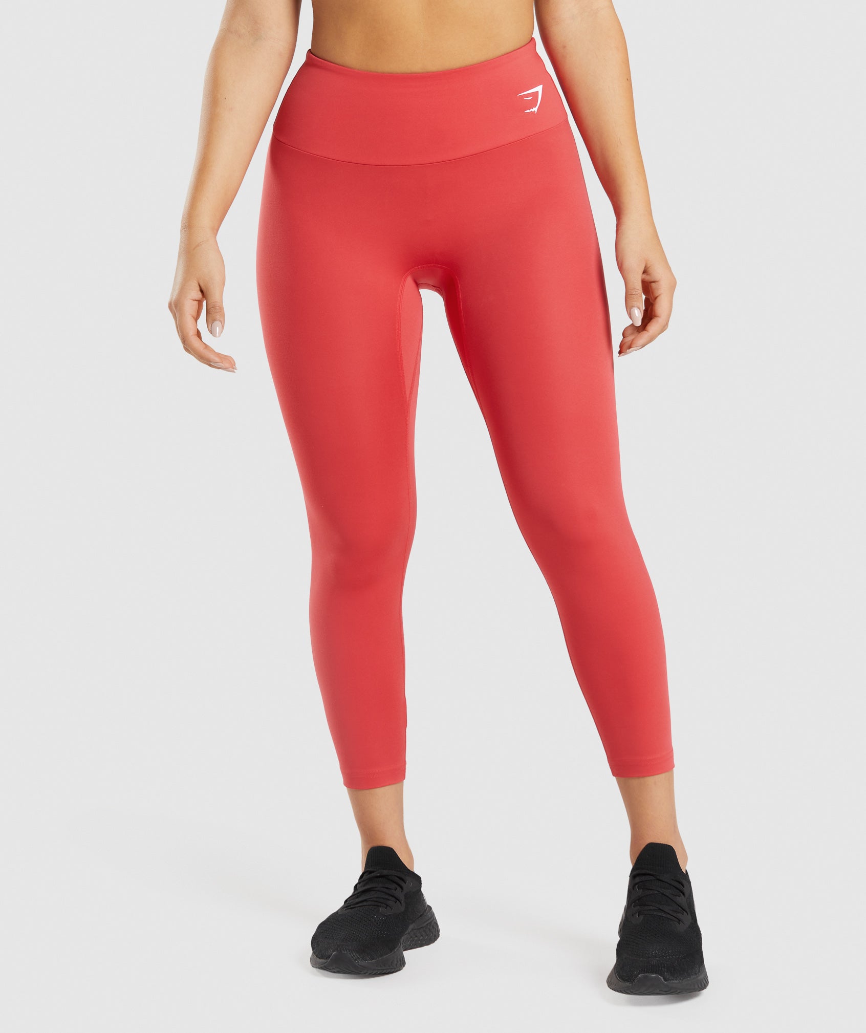 High Rise Full-length Legging in Crocodile Takara Shine - Ruby Red