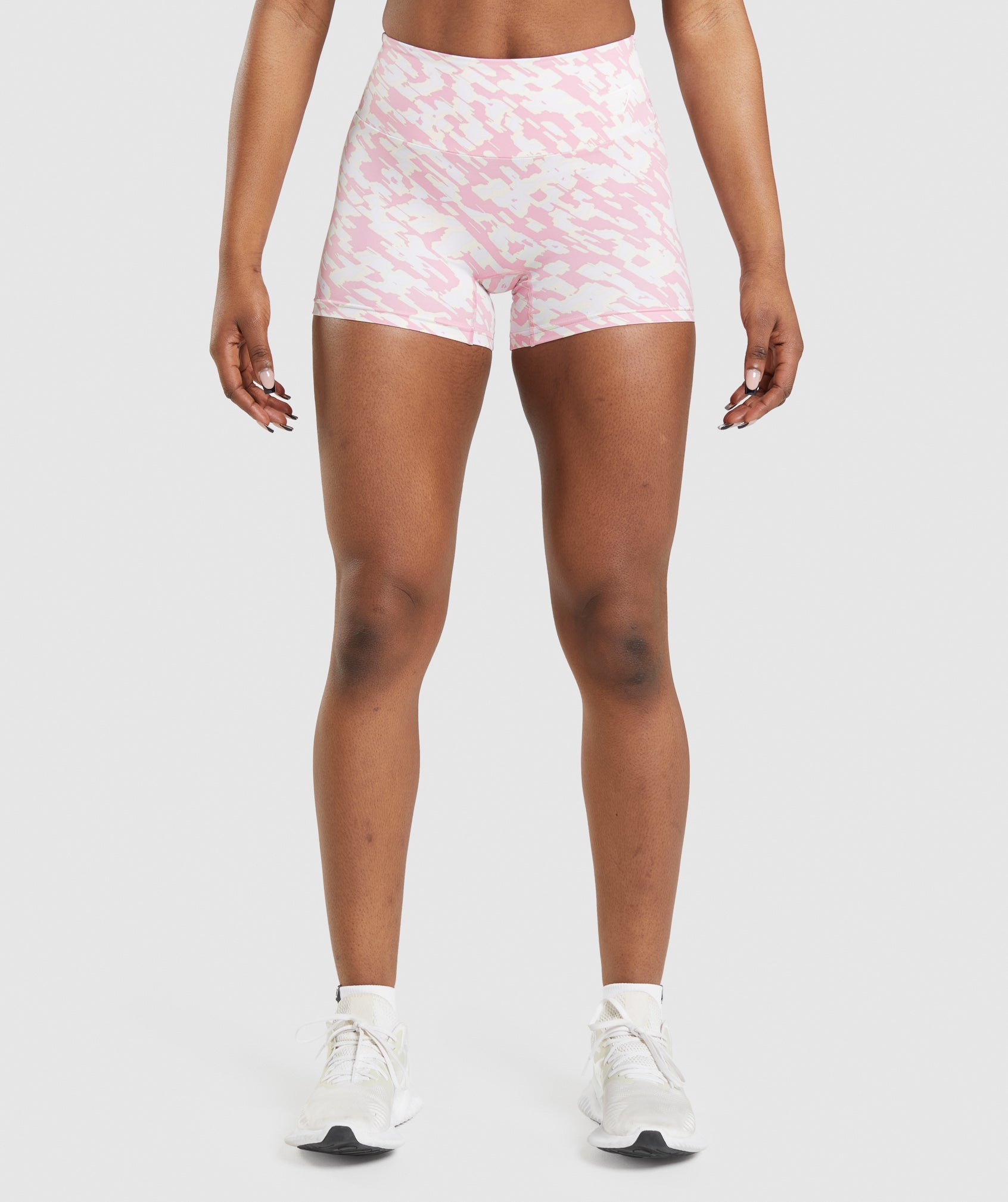 Gymshark, Shorts, Gymshark Essential Set Racerback Sports Bra Shorts Pink  Print Camo Size Small