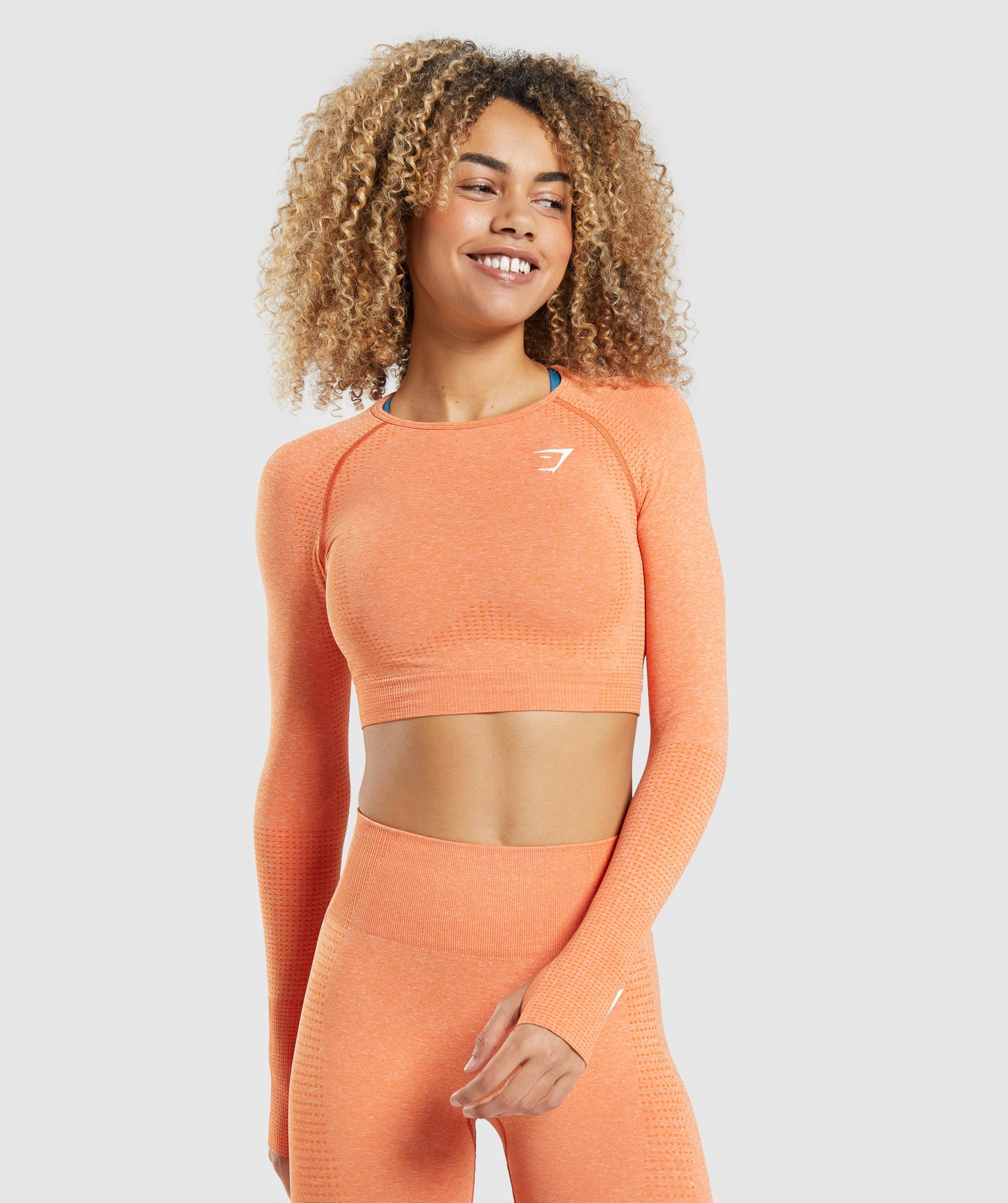 Gymshark Adapt Ombre Seamless Long … curated on LTK  Orange leggings, Seamless  leggings, Long sleeve crop top