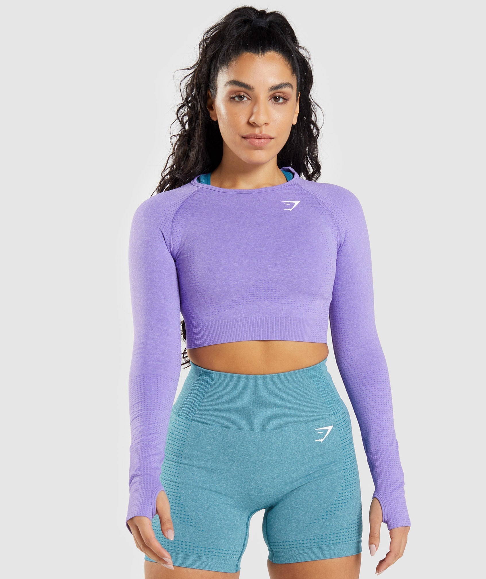 Gymshark, Intimates & Sleepwear, Gymshark Womens Purple Nylon  Energyseamless Sports Bra Crop Top Size Xs 125