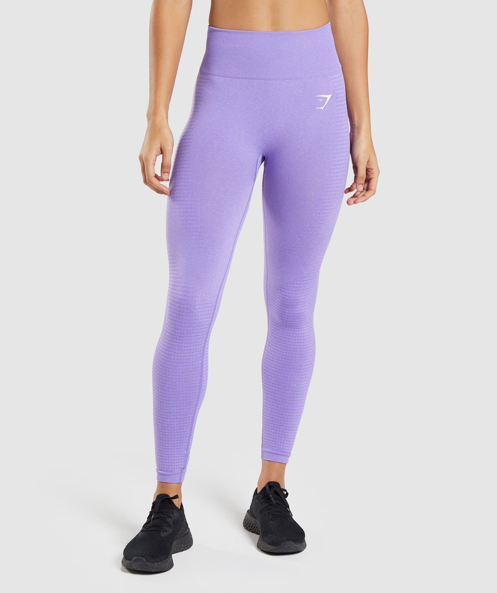Gymshark Womens Size XS Low Rise Purple Seamless Logo Waist Flex Legging  Pants 