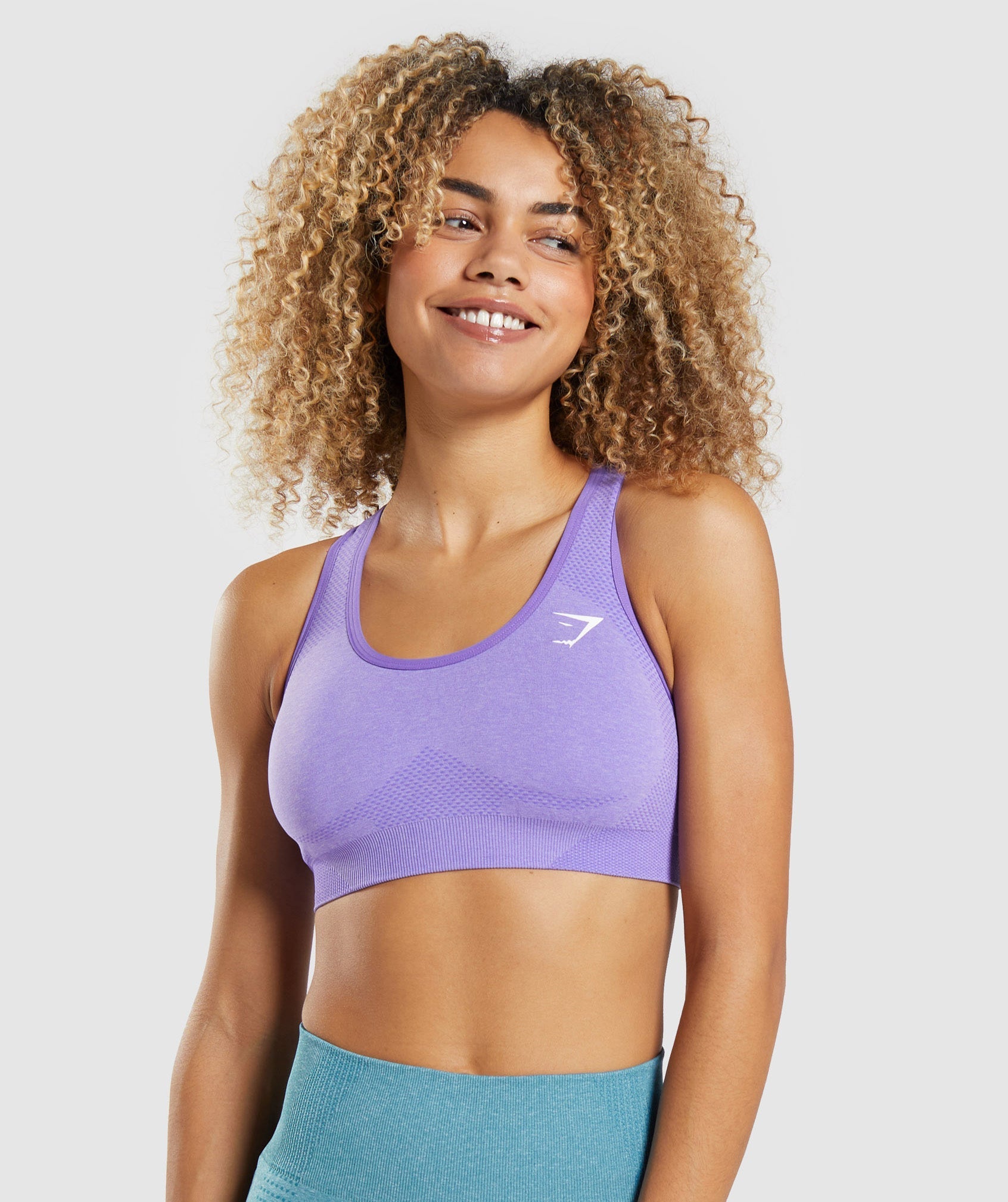 Seamless Active Sports Bra (Purple Small)