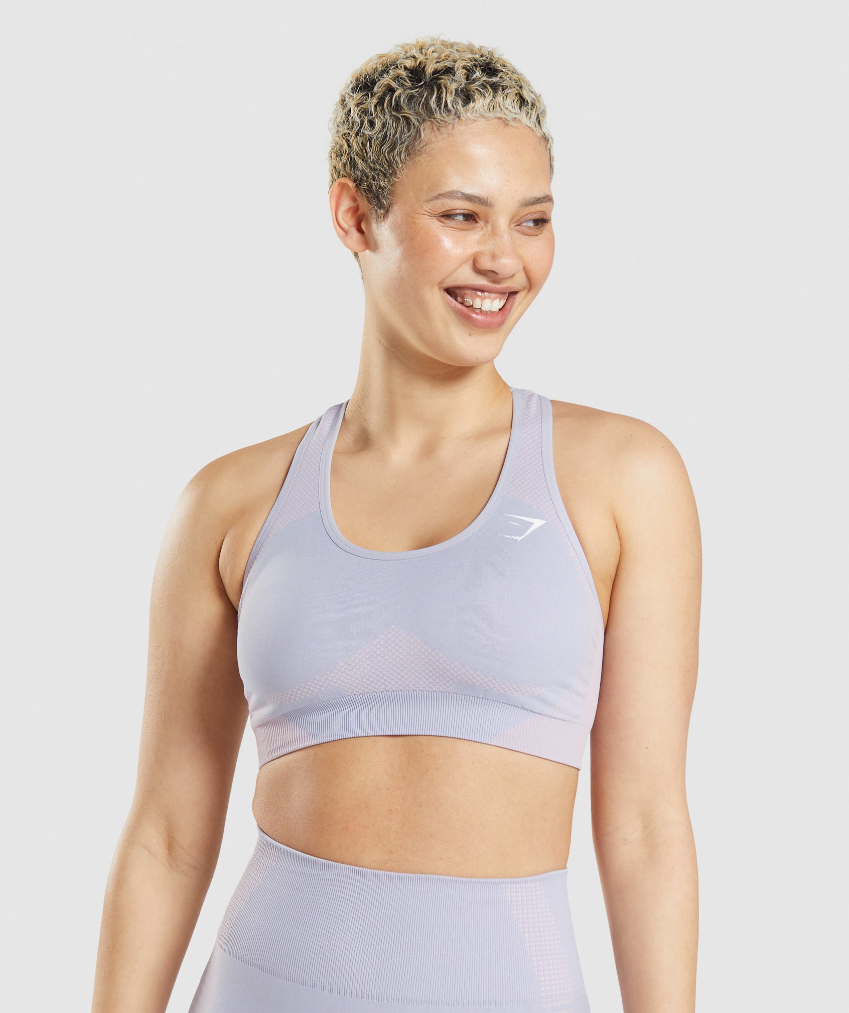 Gymshark Vital Seamless 2.0 V Neck Sports Bra - Woodland Green Marl