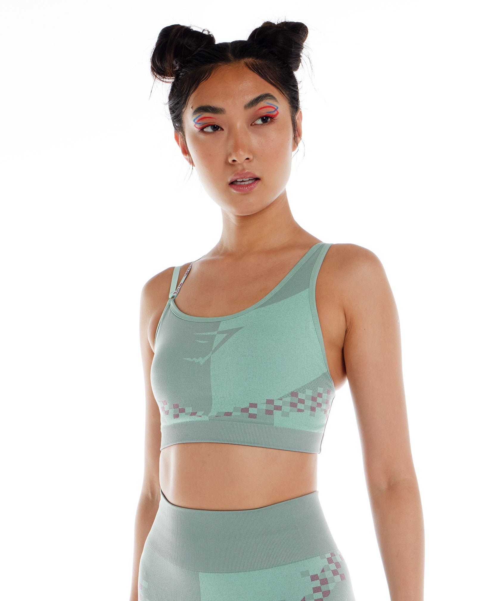Champion Womens Sports Bra Show-Off Color Blocked Surf The Web BlueXL