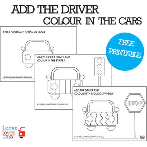 ADD THE DRIVER FREE PRINTABLES | Lucas loves cars 