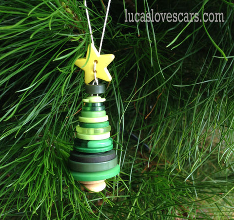 Christmas button tree