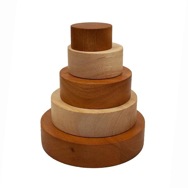 wooden nesting bowls toy