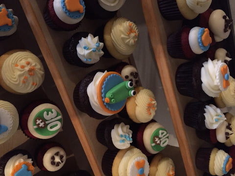 Gator Football theme cupcakes