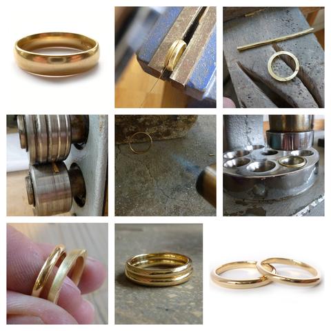 remodelled 18ct gold wedding ring by Sue Lane. Rework re work re-work recycle