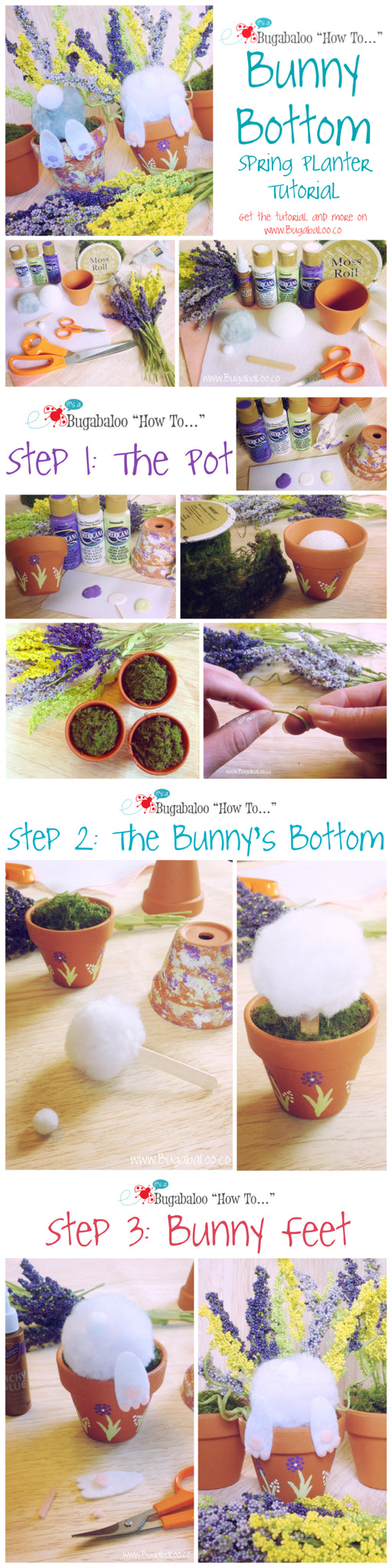 Bugabaloo How To: Bunny Bottom Spring Planter Tutorial